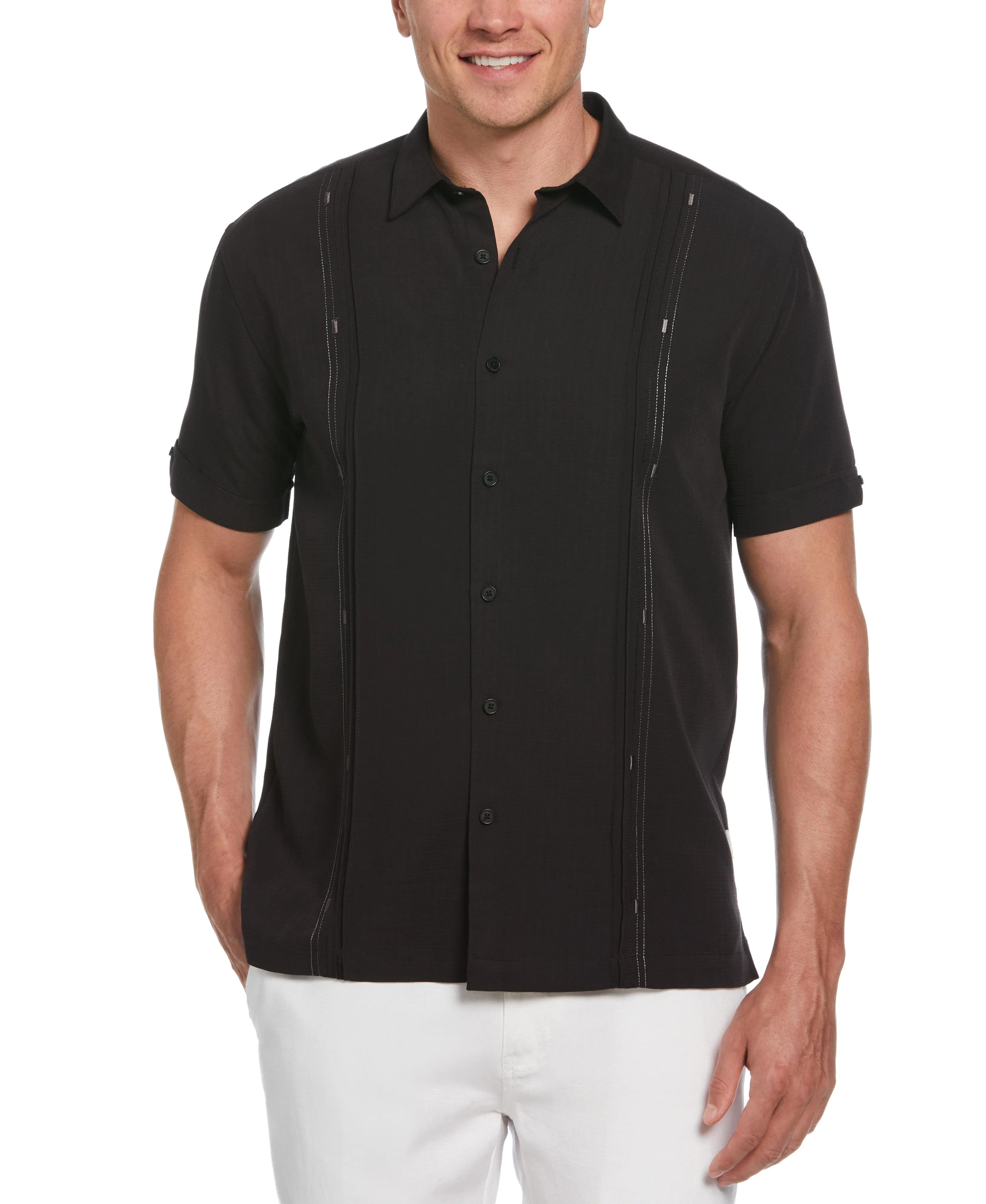 Embroidered Panel Shirt sold by Cubavera