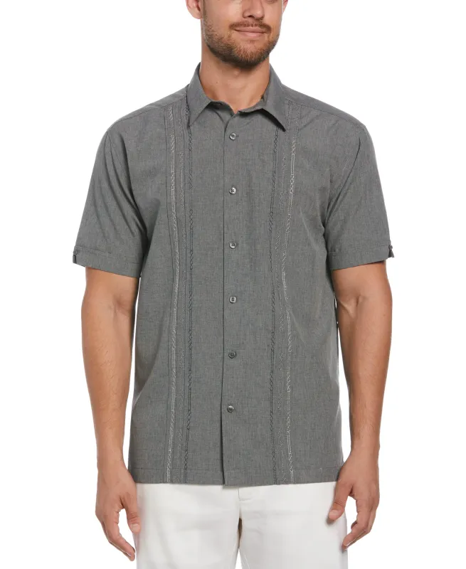 Geo Embroidered Panel Shirt sold by Cubavera