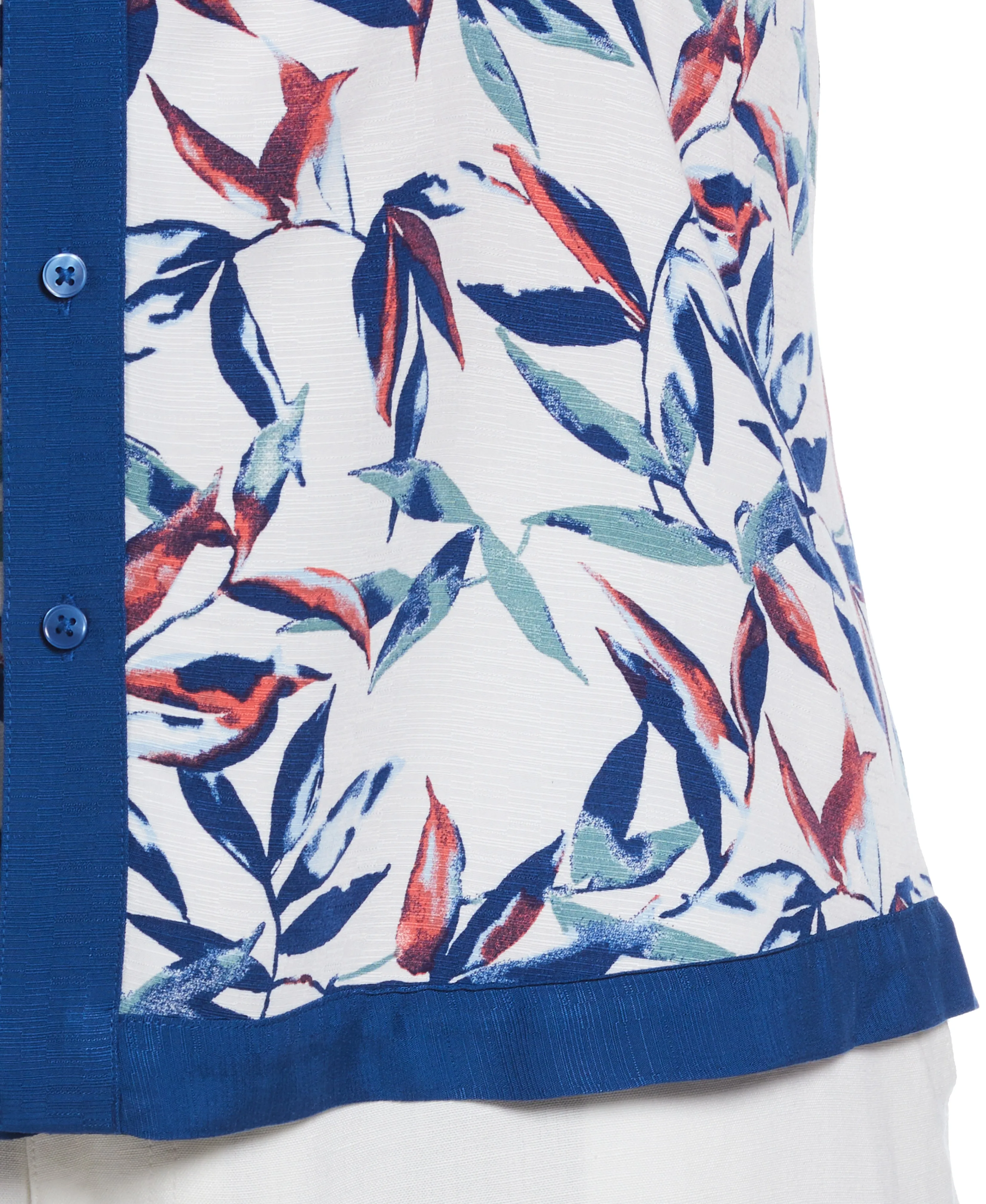 Big & Tall Watercolor Leaf Print Textured Shirt sold by Cubavera product image thumbnail 3