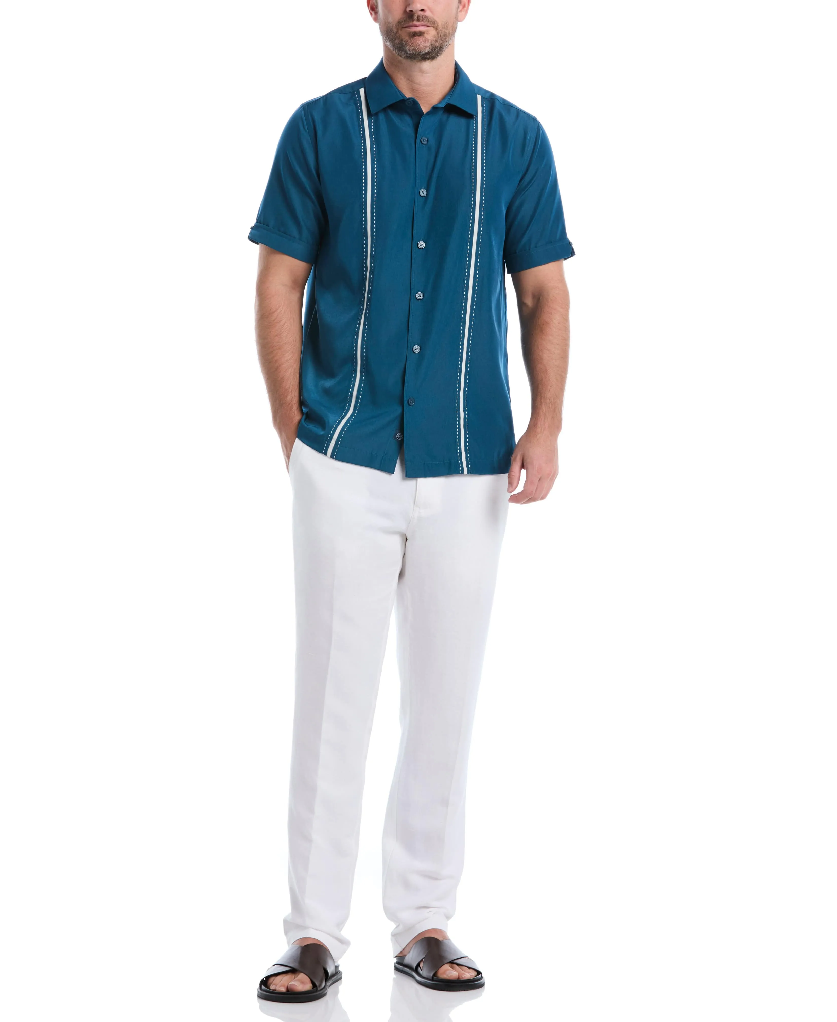 Panel Shirt - Contrast Stitching sold by Cubavera product image thumbnail 4