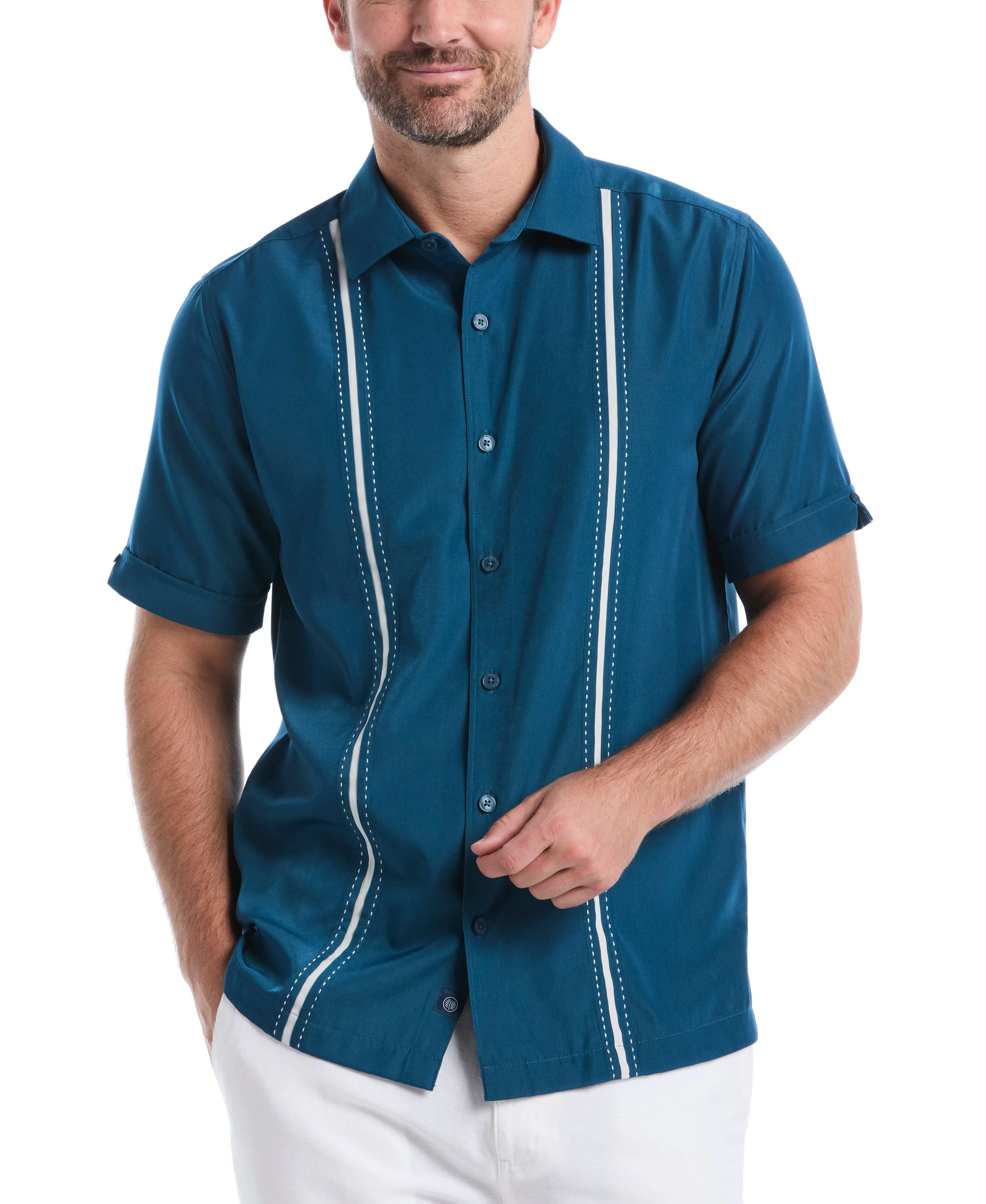 Panel Shirt - Contrast Stitching sold by Cubavera