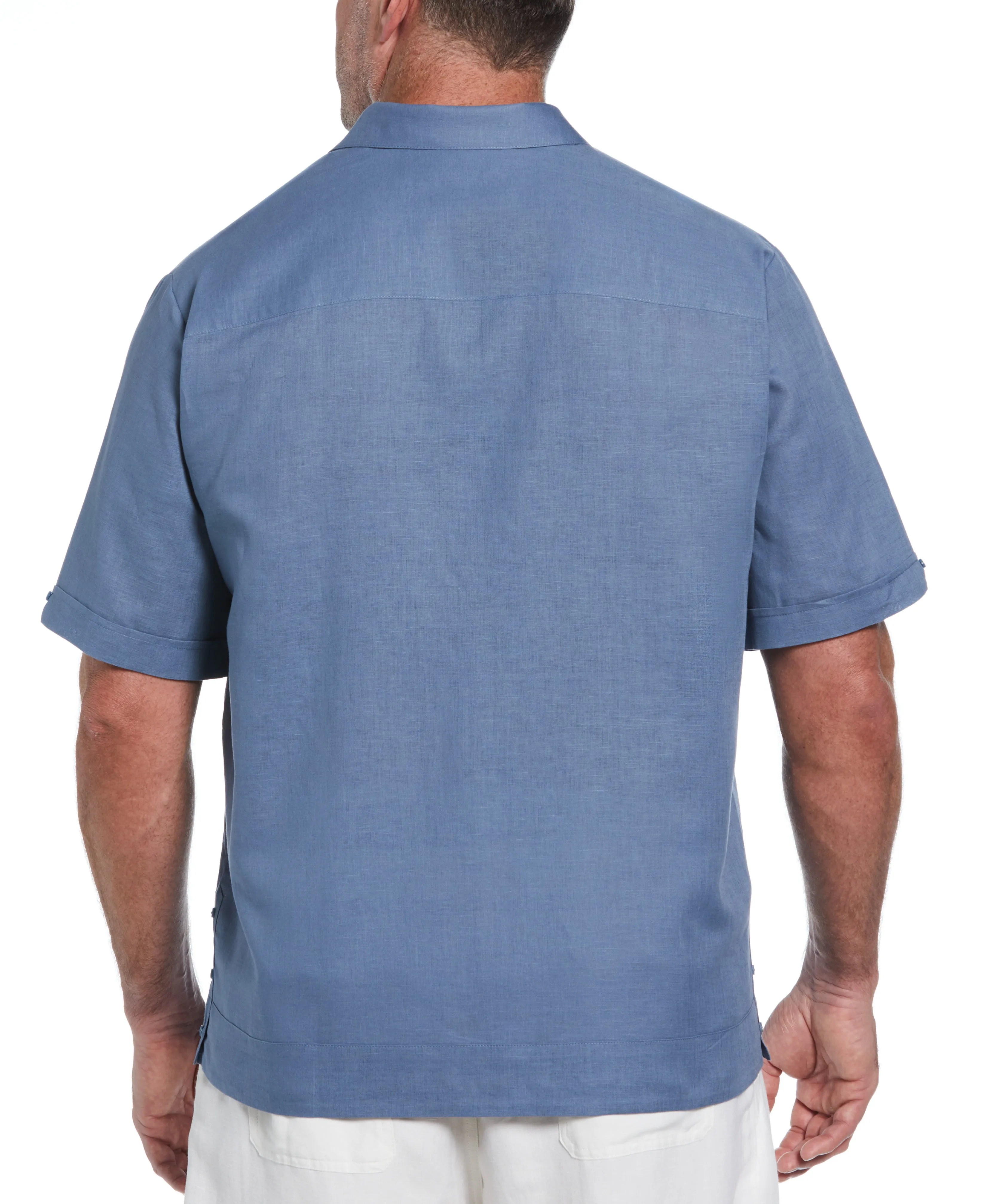 Big & Tall Linen Blend No-Pocket Guayabera Shirt sold by Cubavera product image thumbnail 2