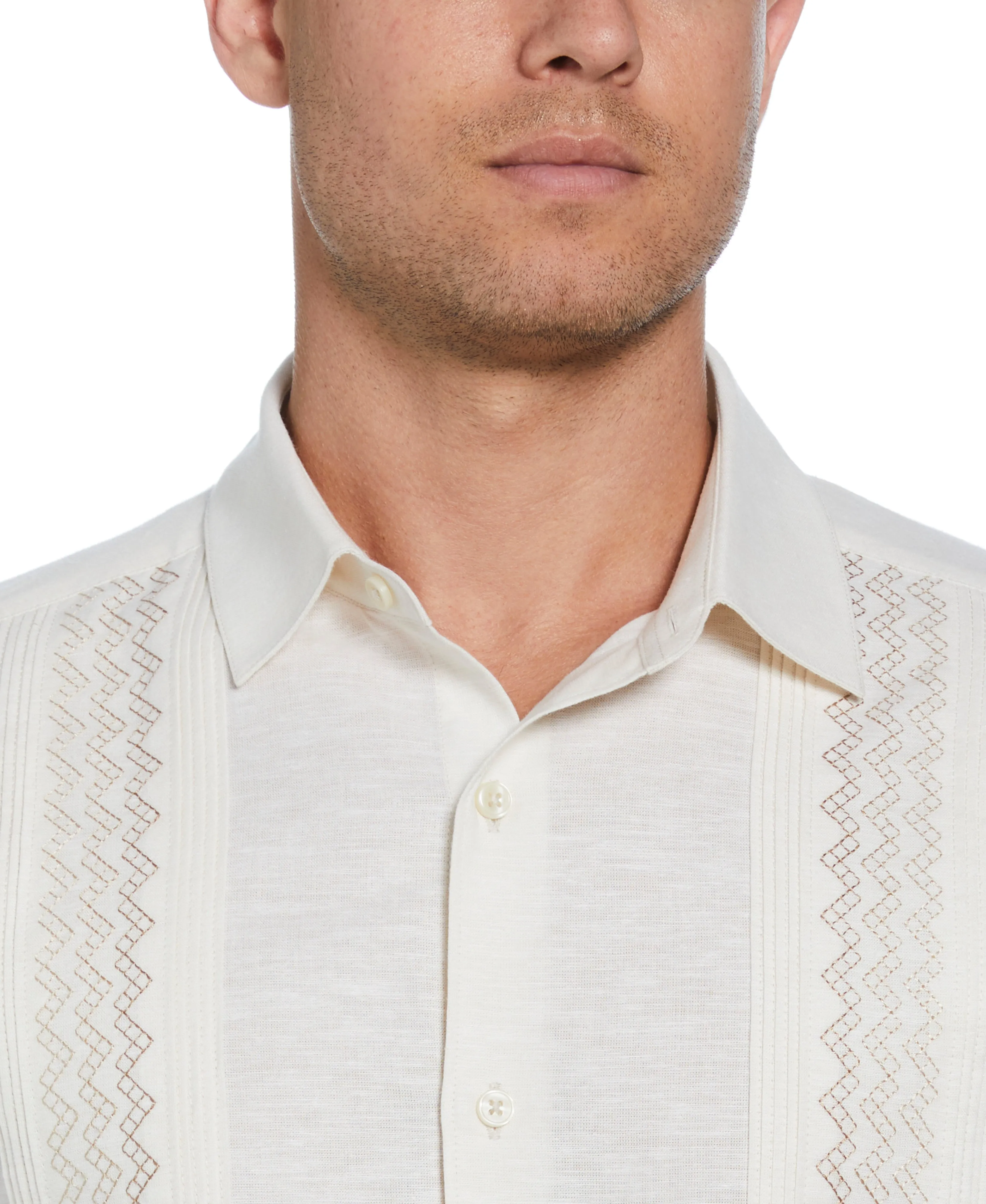 Multi-Tuck Embroidered Shirt sold by Cubavera product image thumbnail 4