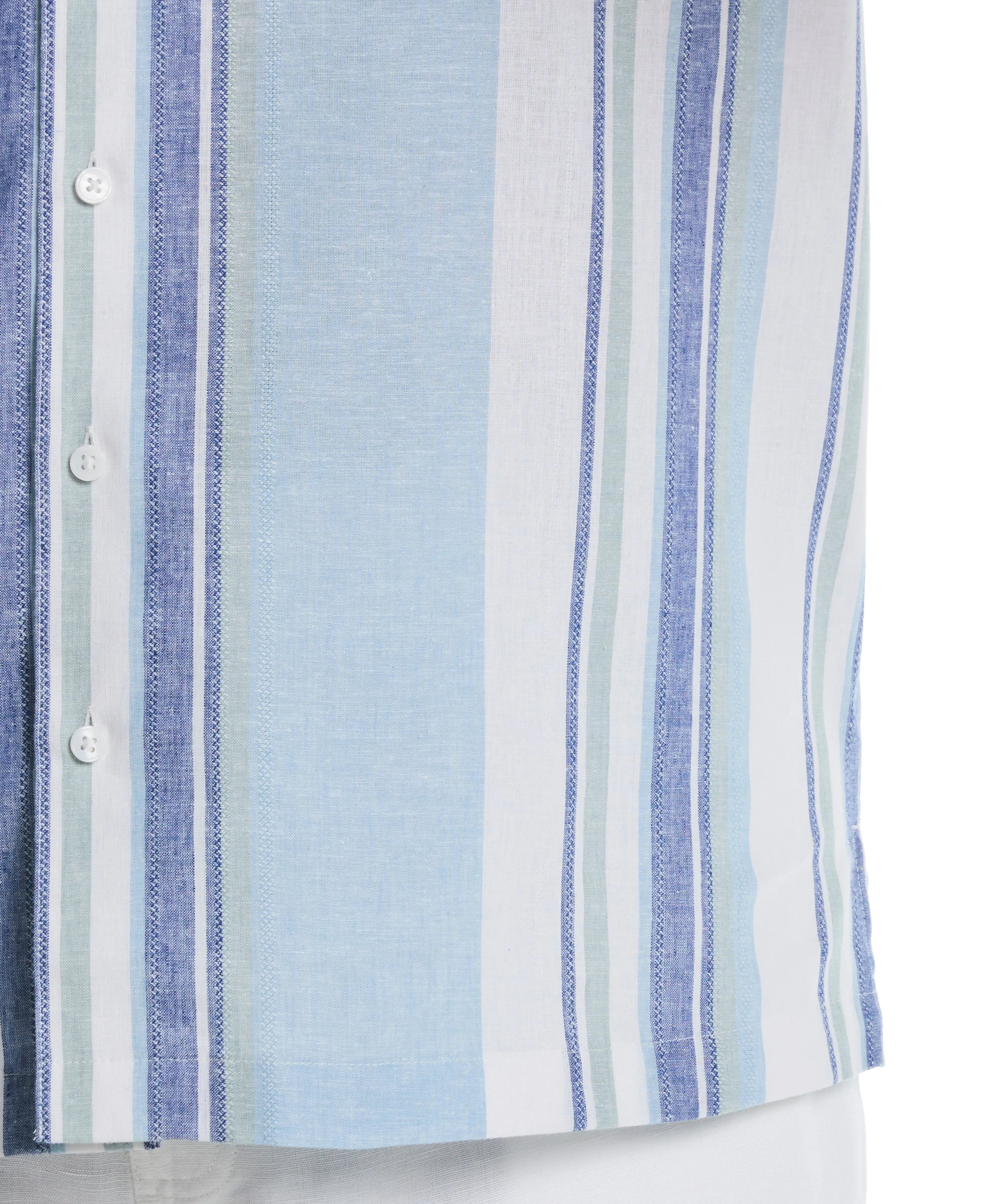 Big & Tall Linen Blend Striped Panel Shirt sold by Cubavera product image thumbnail 3