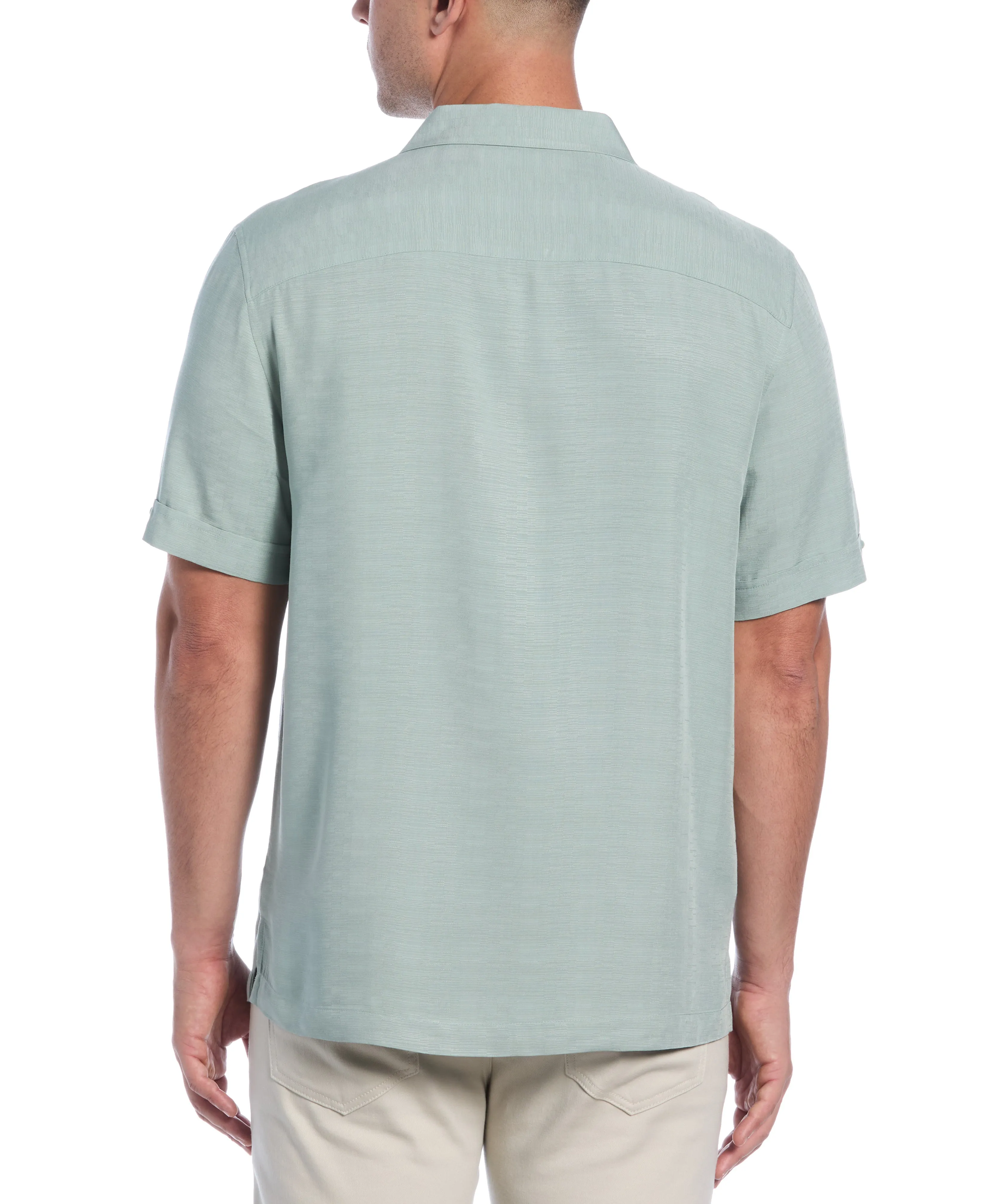 Solid Textured Cuban Collar Shirt sold by Cubavera product image thumbnail 2