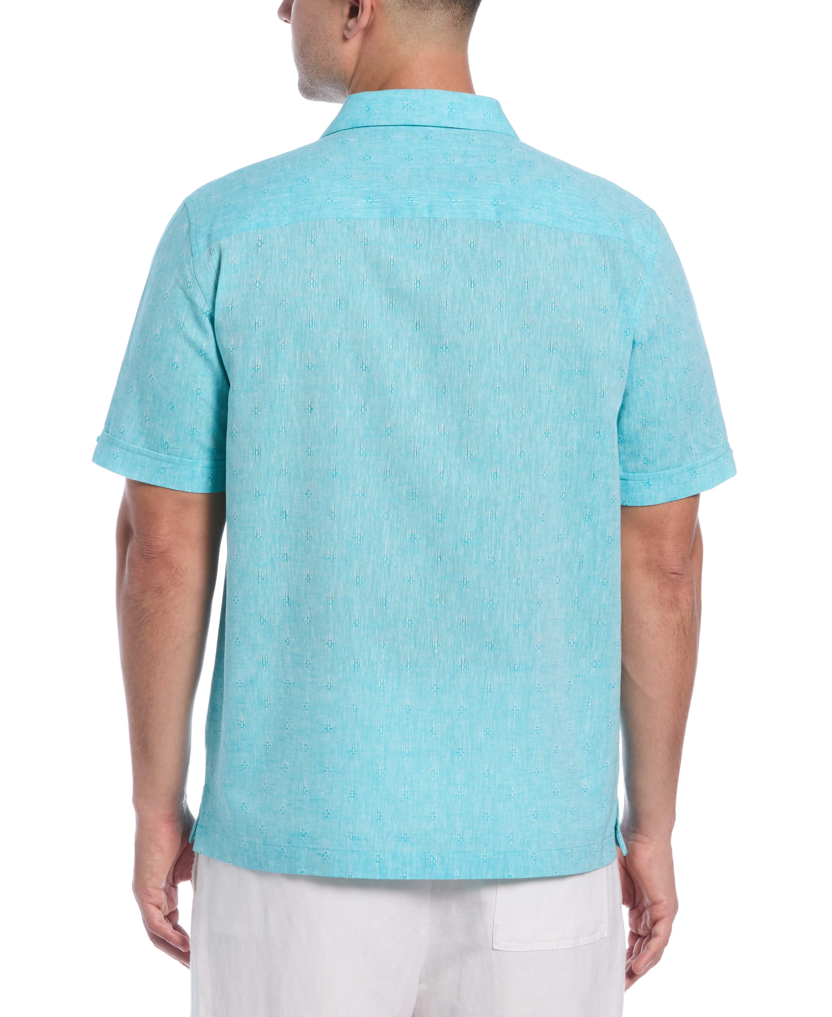 Linen Blend Diamond Dobby Print Shirt sold by Cubavera product image thumbnail 2