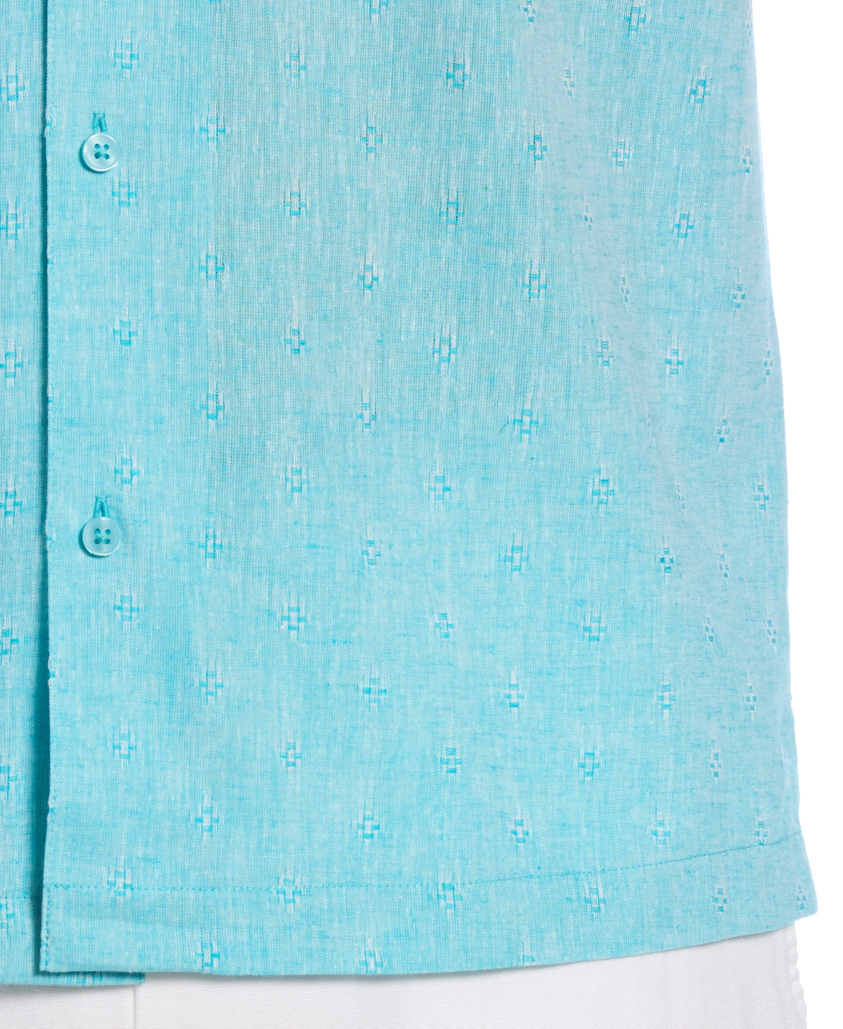 Linen Blend Diamond Dobby Print Shirt sold by Cubavera product image thumbnail 3