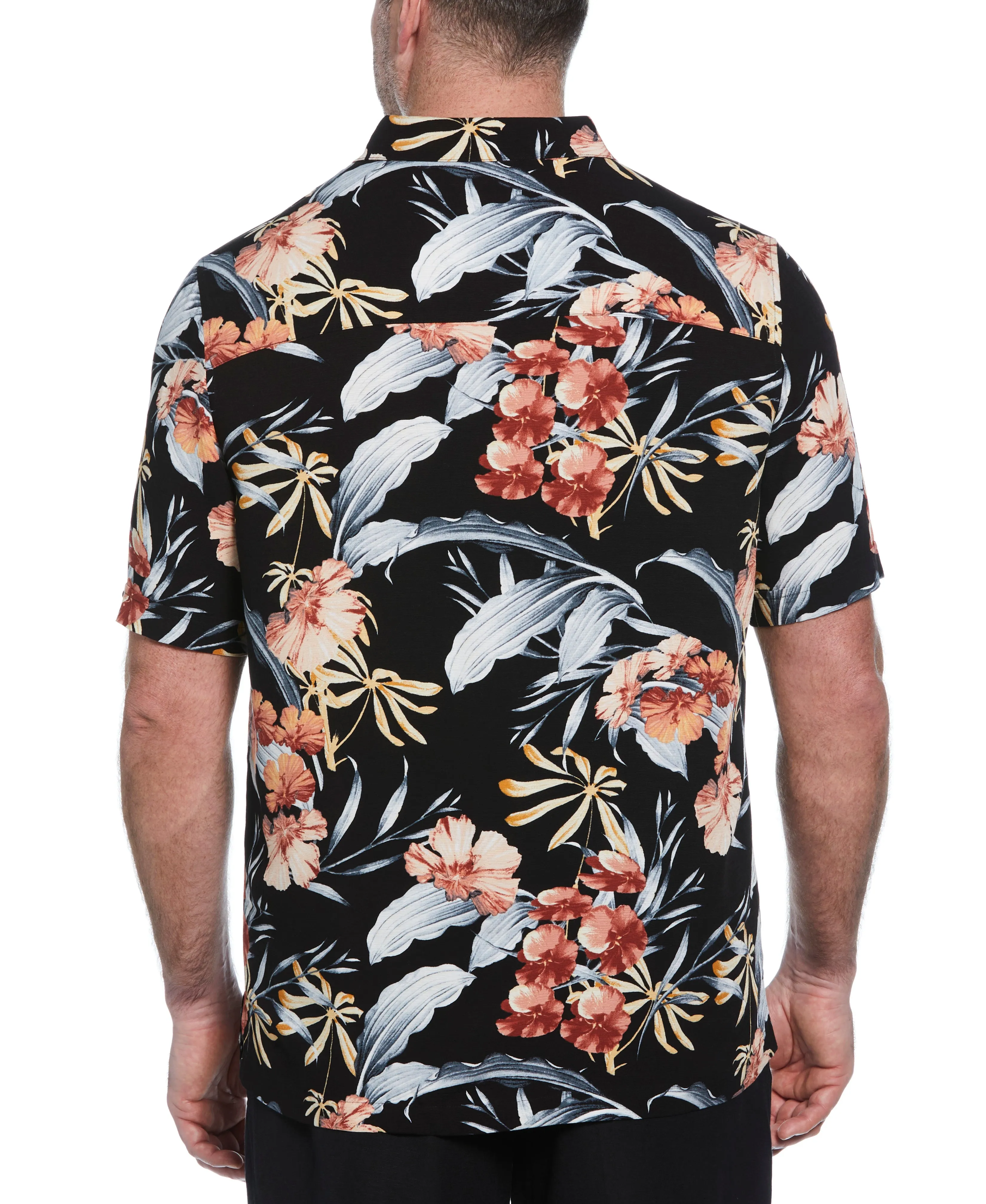 Big & Tall Tropical Floral Print Shirt sold by Cubavera product image thumbnail 2