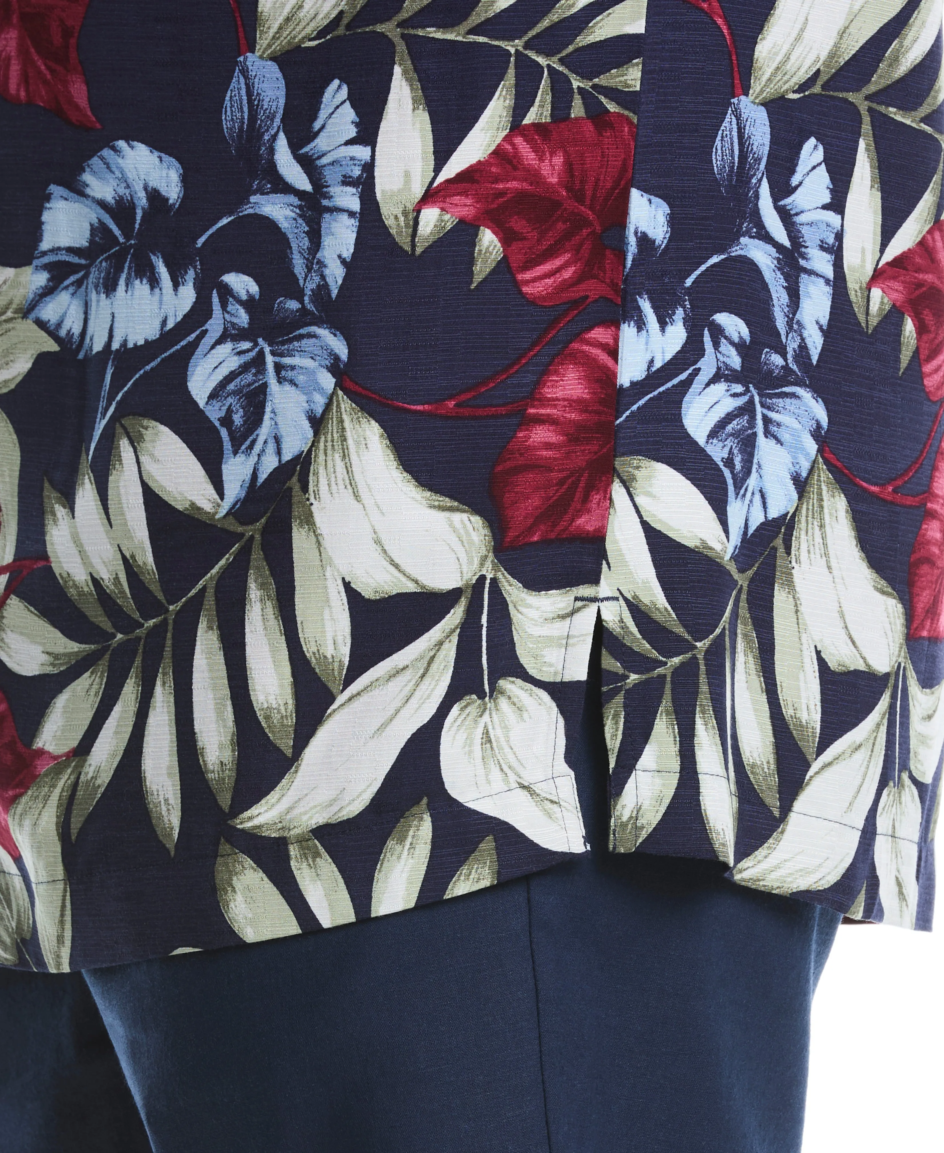 Big & Tall Viscose Texture Floral Print Shirt sold by Cubavera product image thumbnail 3