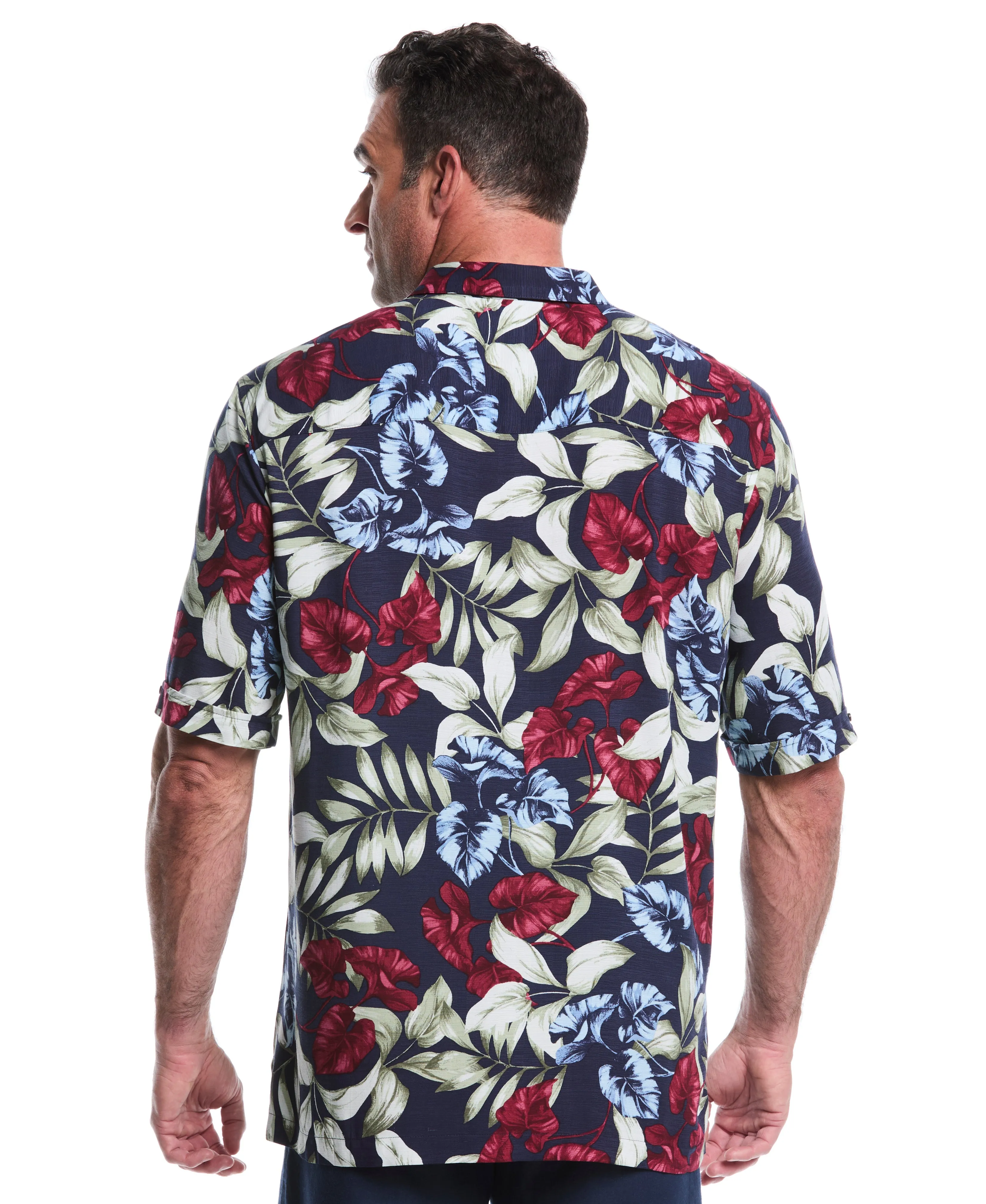 Big & Tall Viscose Texture Floral Print Shirt sold by Cubavera product image thumbnail 2