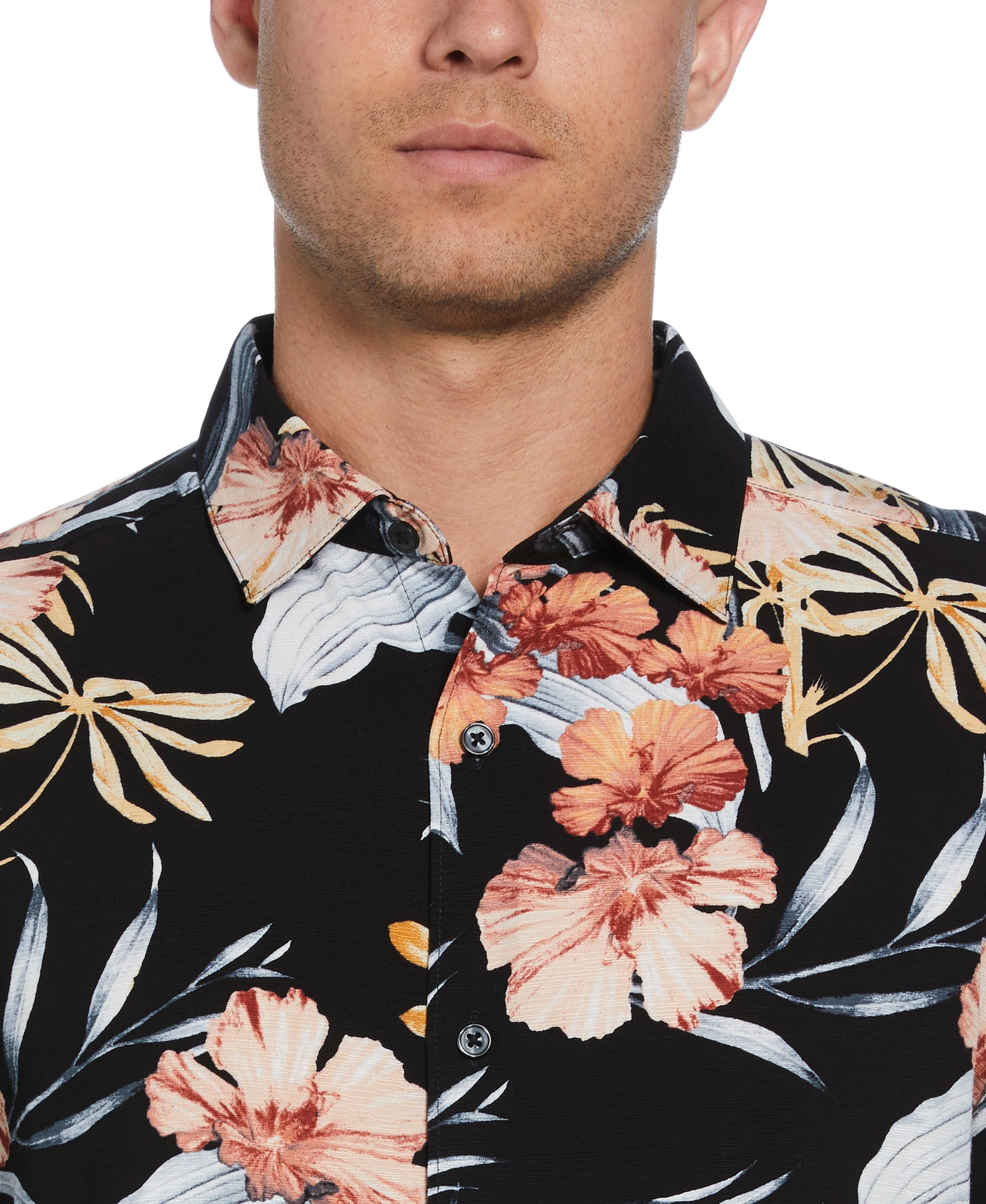 Tropical Floral Print Shirt sold by Cubavera product image thumbnail 4