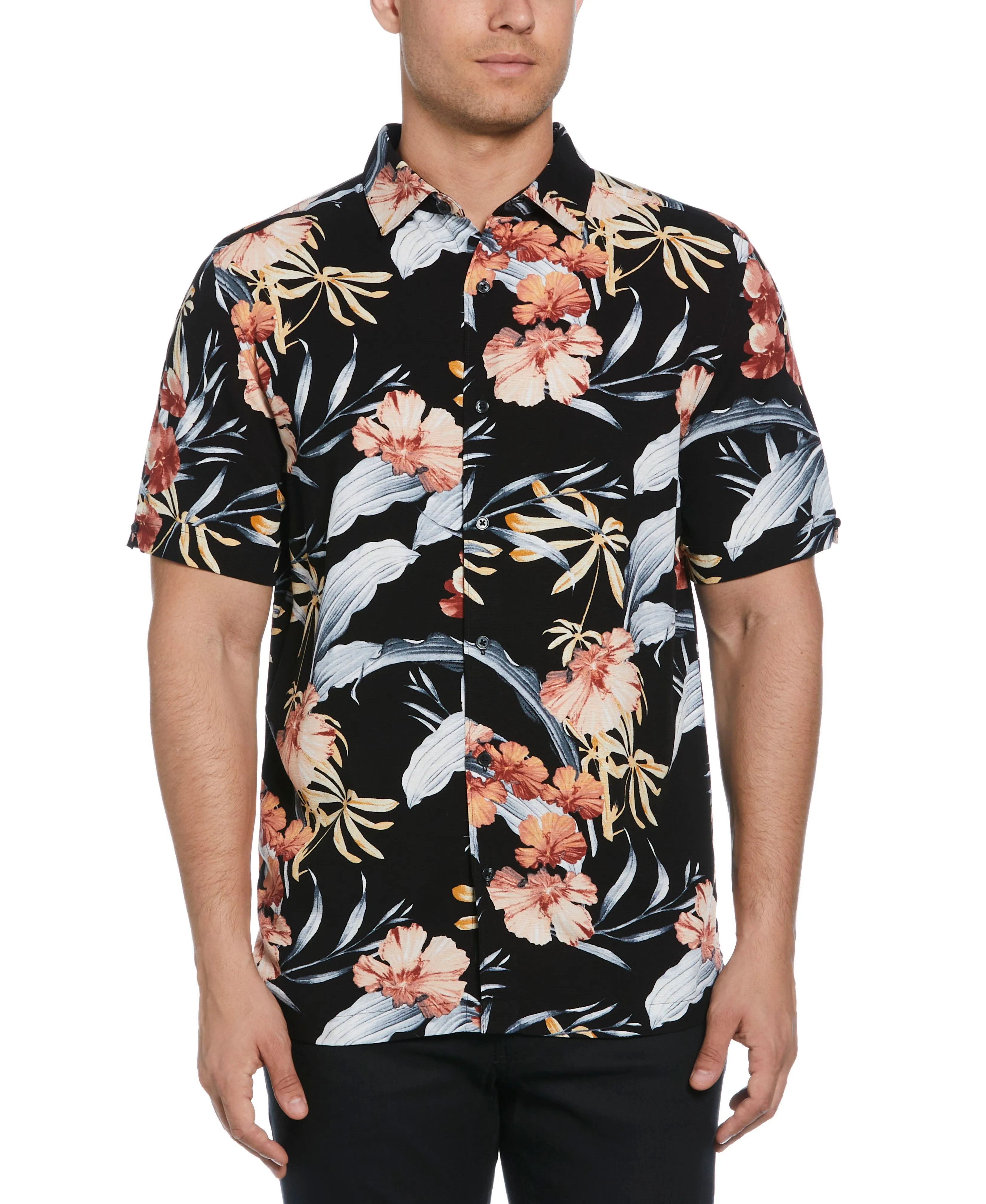 Tropical Floral Print Shirt sold by Cubavera
