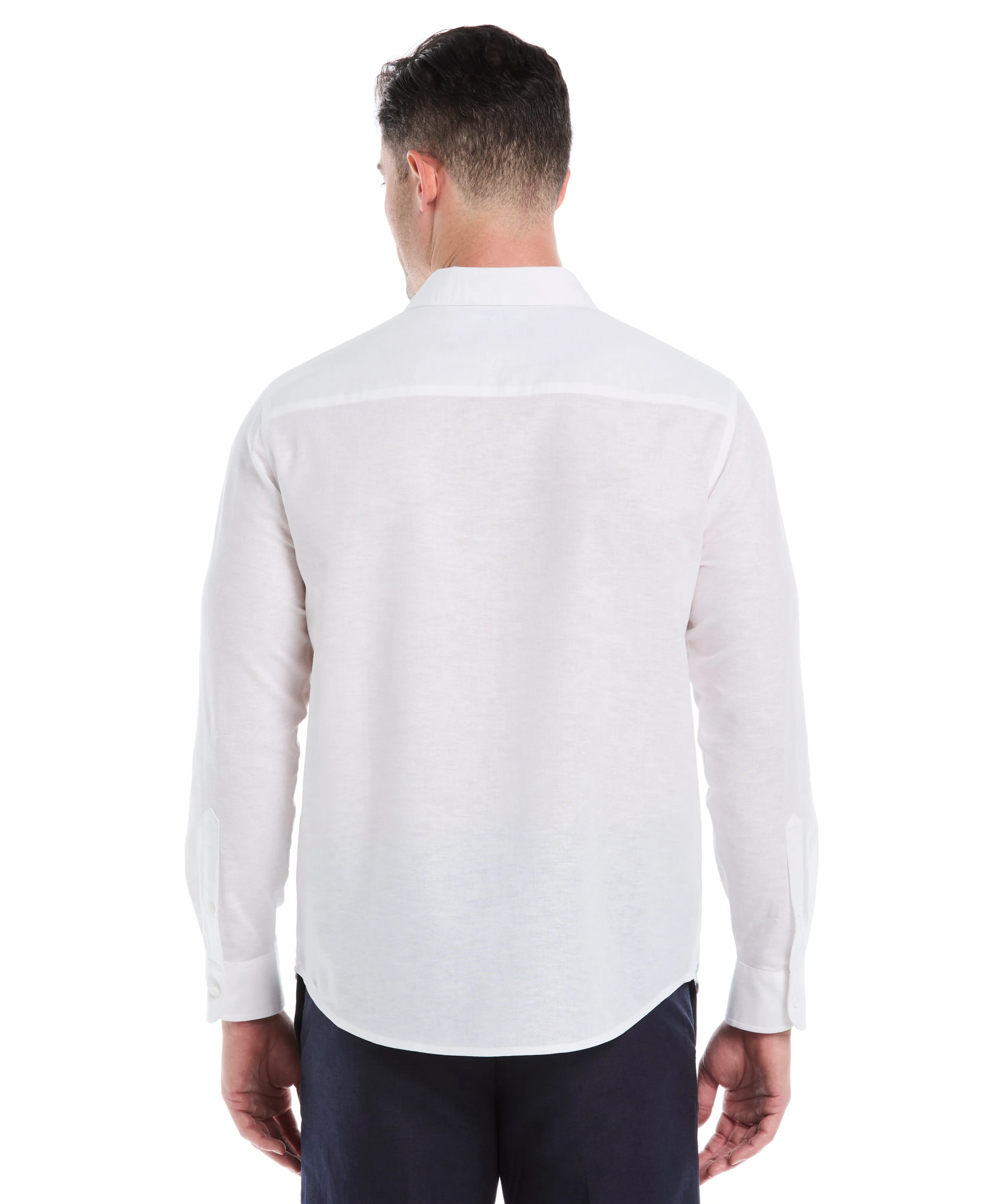 Linen Blend Print Shirt sold by Cubavera product image thumbnail 2