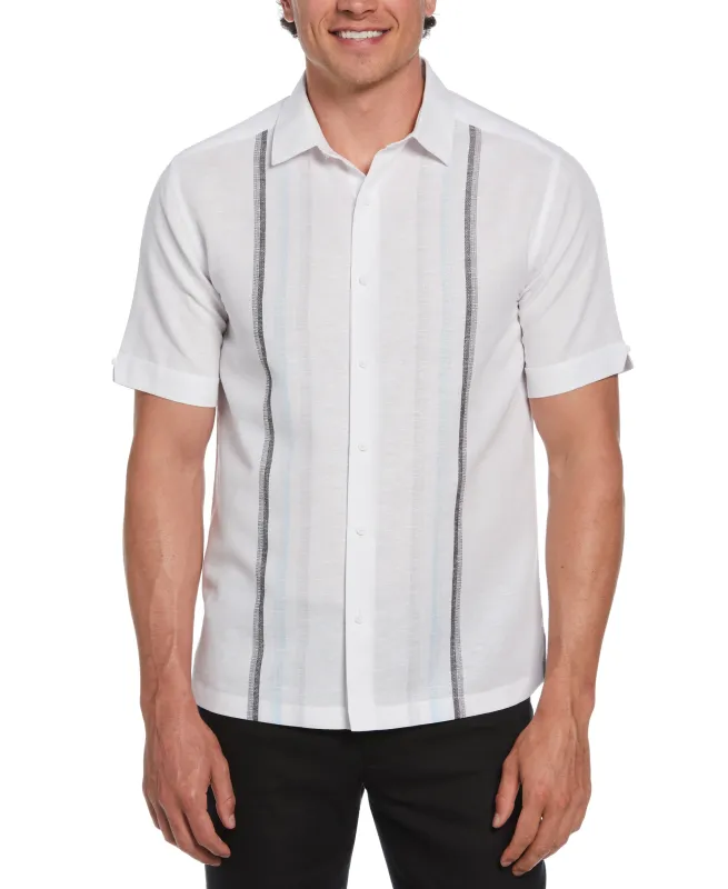 Big & Tall Linen Blend Gradient Panel Shirt sold by Cubavera