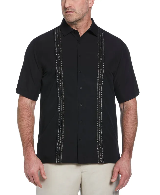 Big & Tall Geo Embroidered Panel Shirt sold by Cubavera