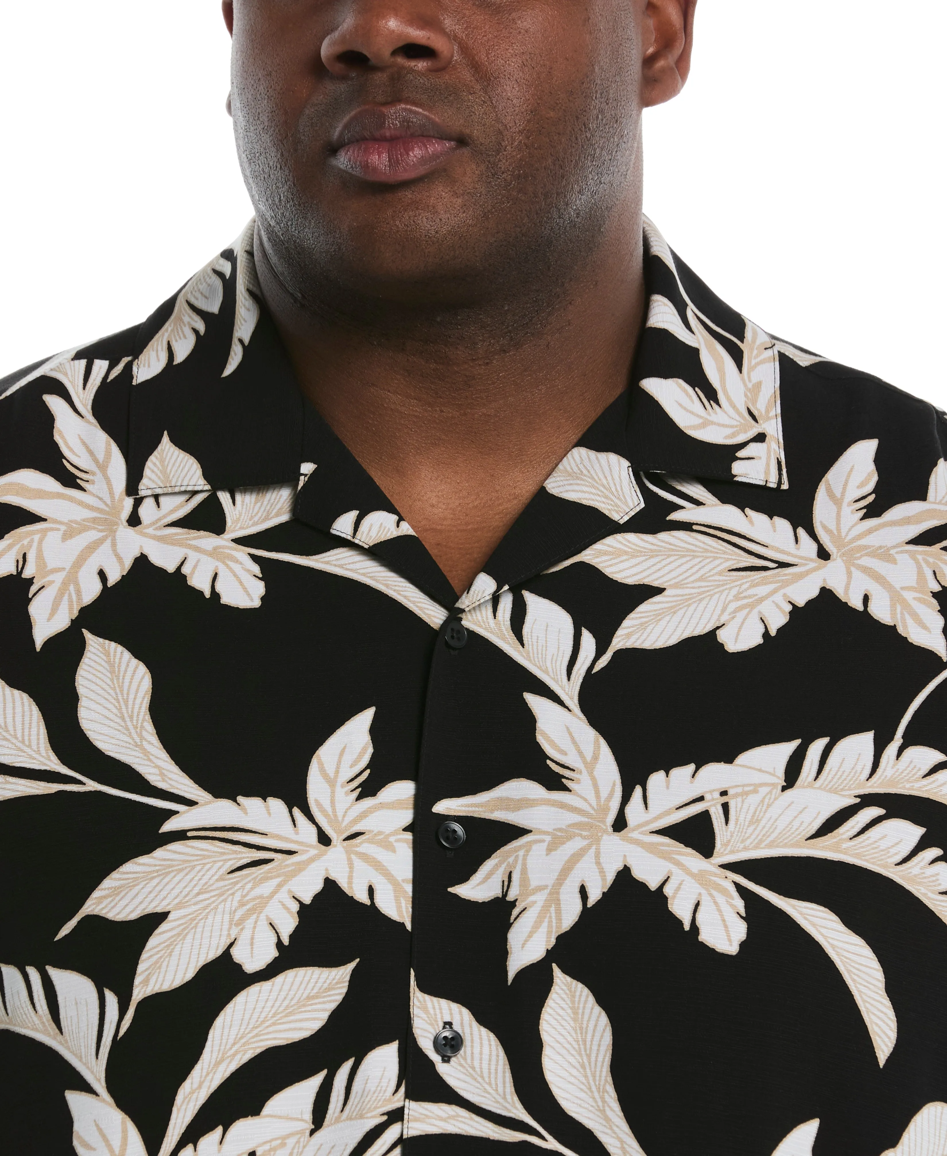 Big & Tall All-Over Tropical Print Shirt sold by Cubavera product image thumbnail 4