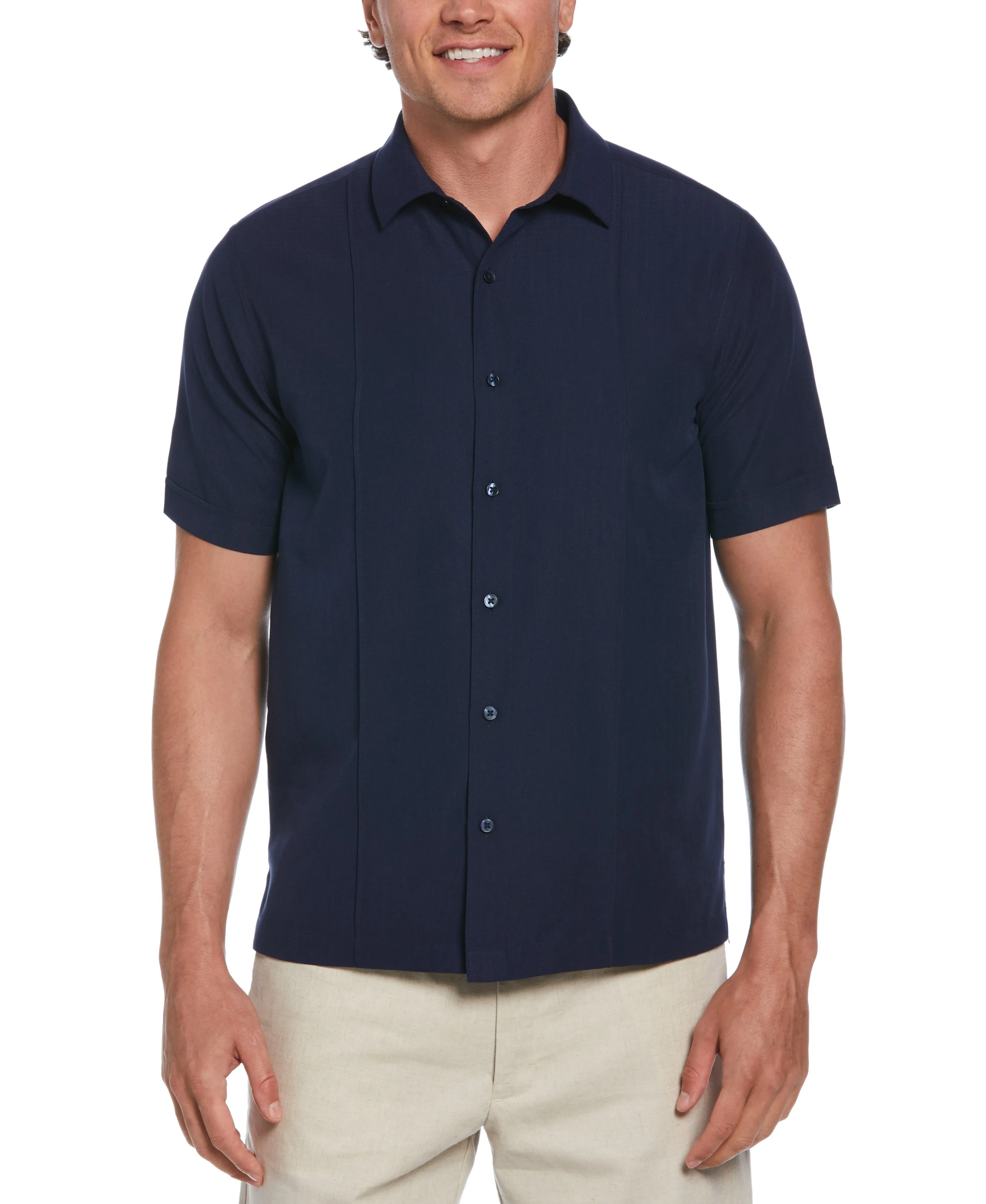 Textured One-Tuck Panel Shirt sold by Cubavera