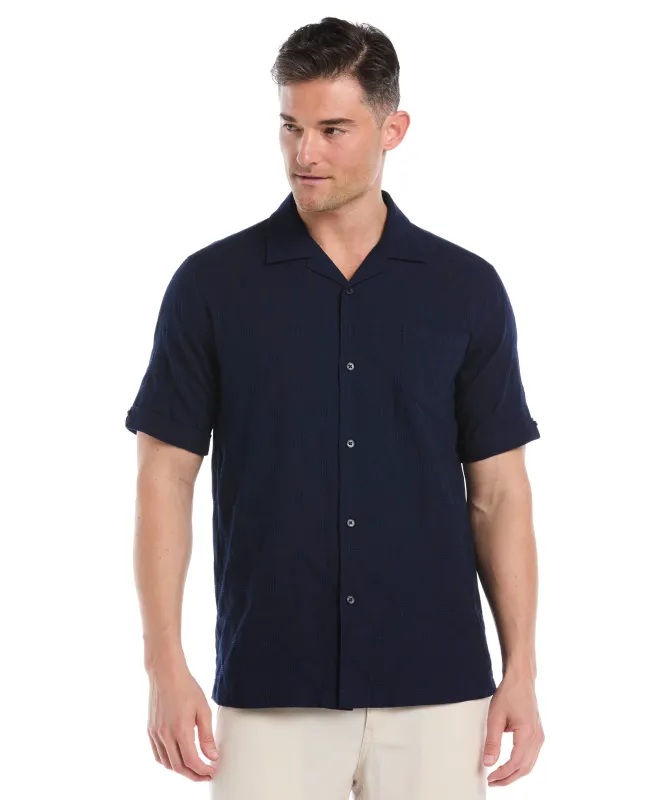 Cotton Medallion Dobby Shirt sold by Cubavera