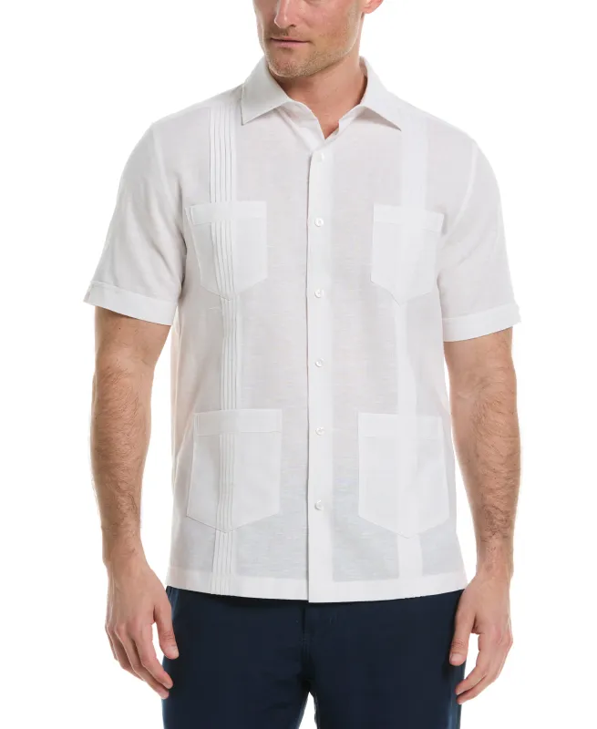 Linen Blend 4-Pocket Guayabera Shirt sold by Cubavera