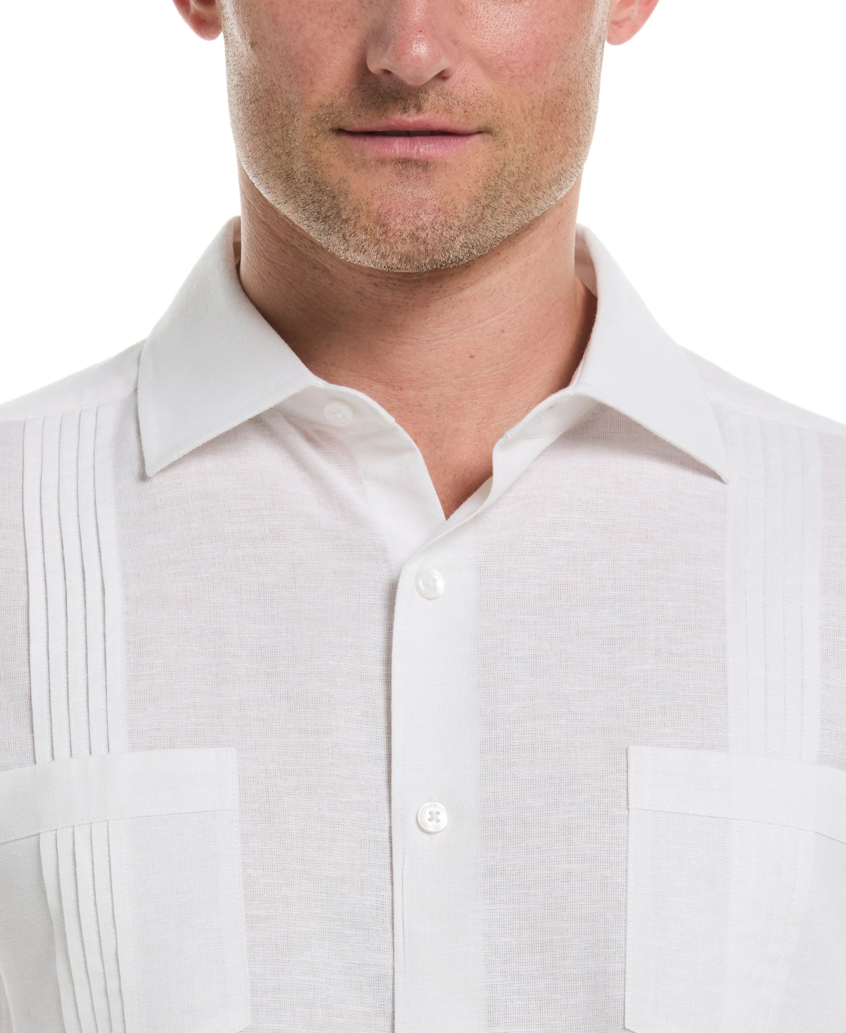 Linen Blend 4-Pocket Guayabera Shirt sold by Cubavera product image thumbnail 4