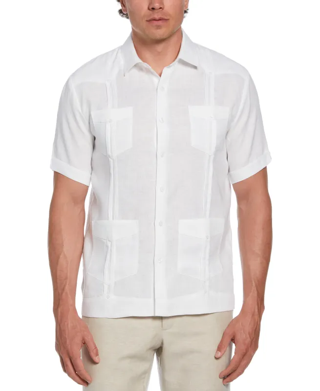 100% Linen Four-Pocket Guayabera Shirt sold by Cubavera