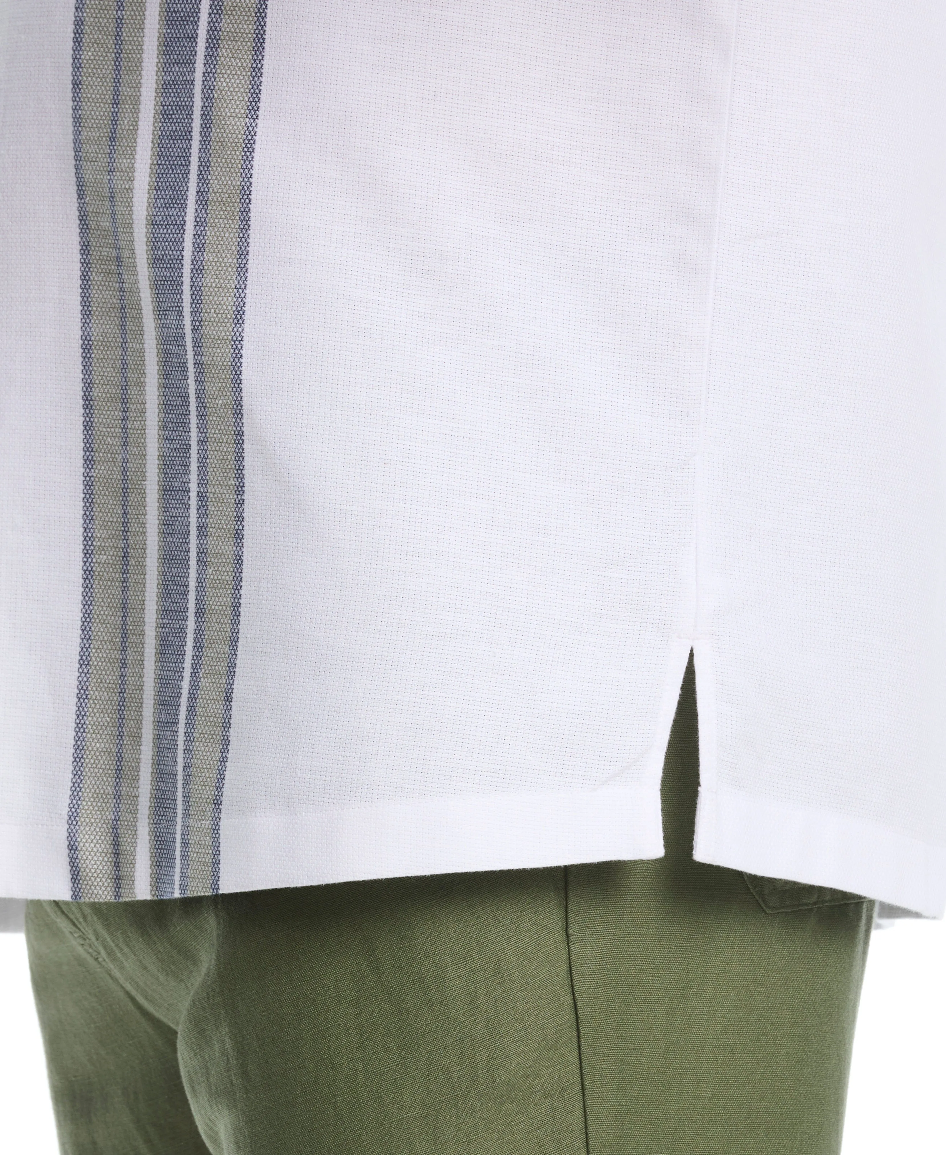 Big & Tall Cotton-Linen Blend Panel Shirt sold by Cubavera product image thumbnail 3