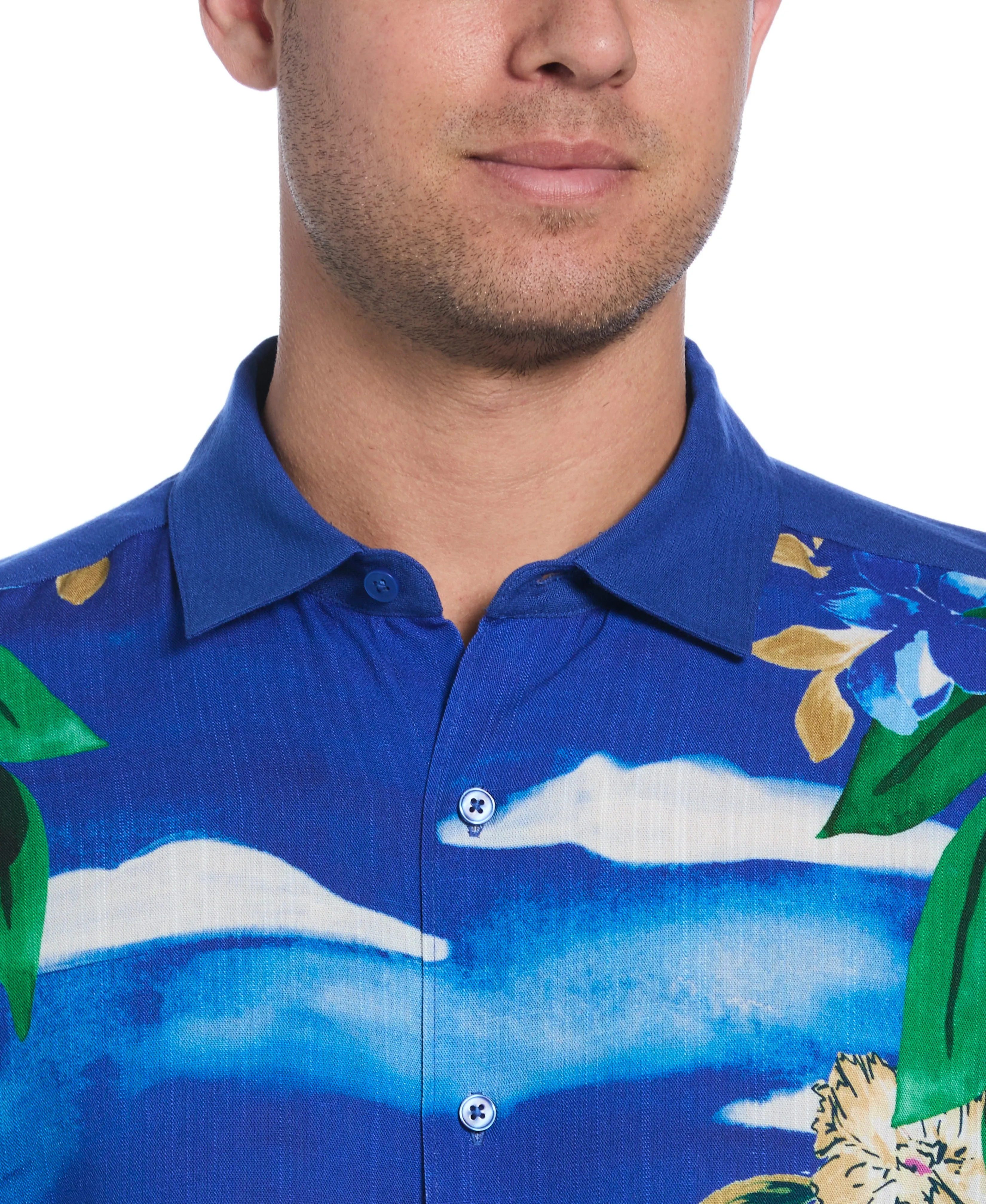 Scenic Print Shirt sold by Cubavera product image thumbnail 4