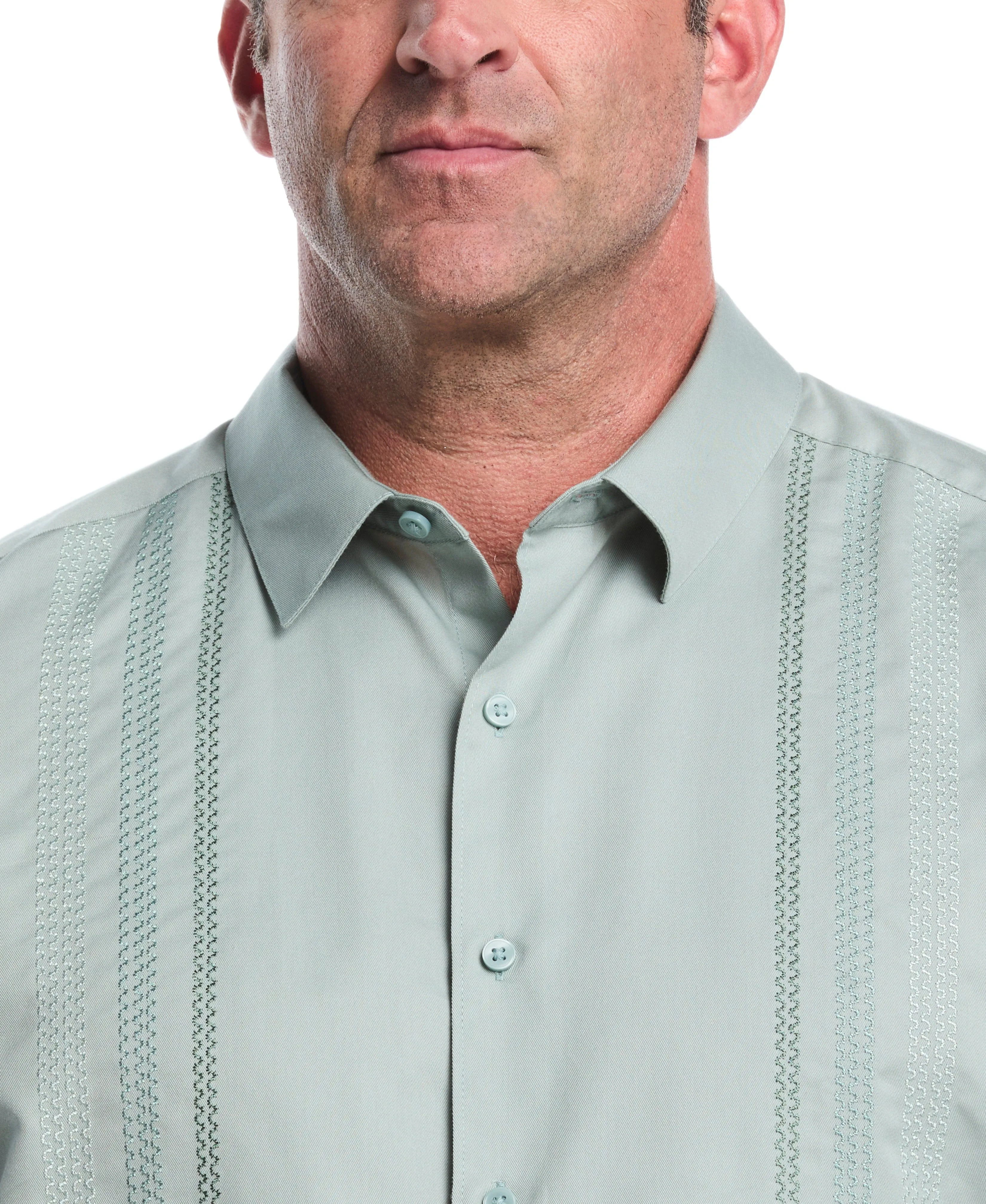 Big & Tall Ombre Embroidery Panel Shirt sold by Cubavera product image thumbnail 4