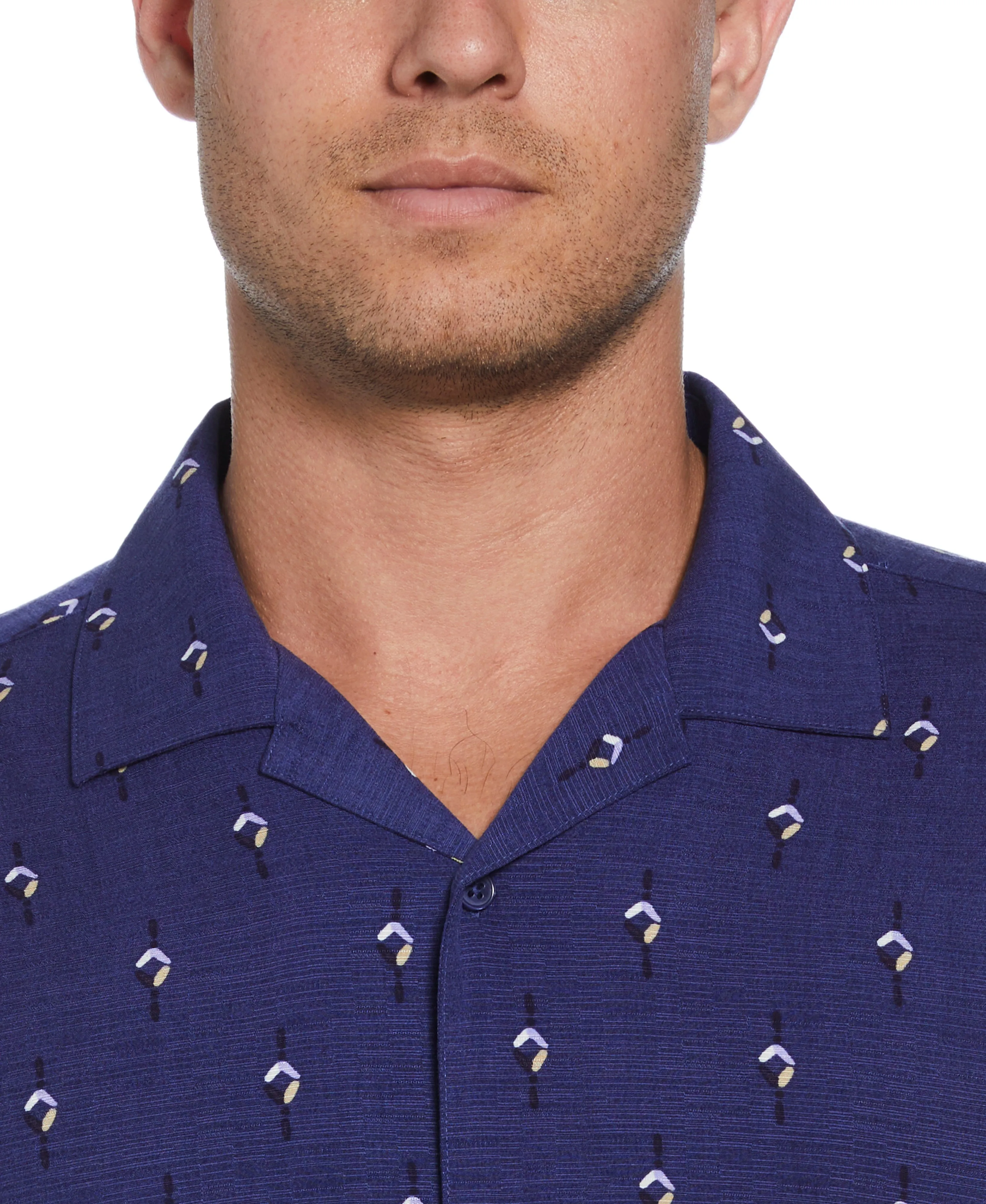 Retro Geometric Print Shirt sold by Cubavera product image thumbnail 4