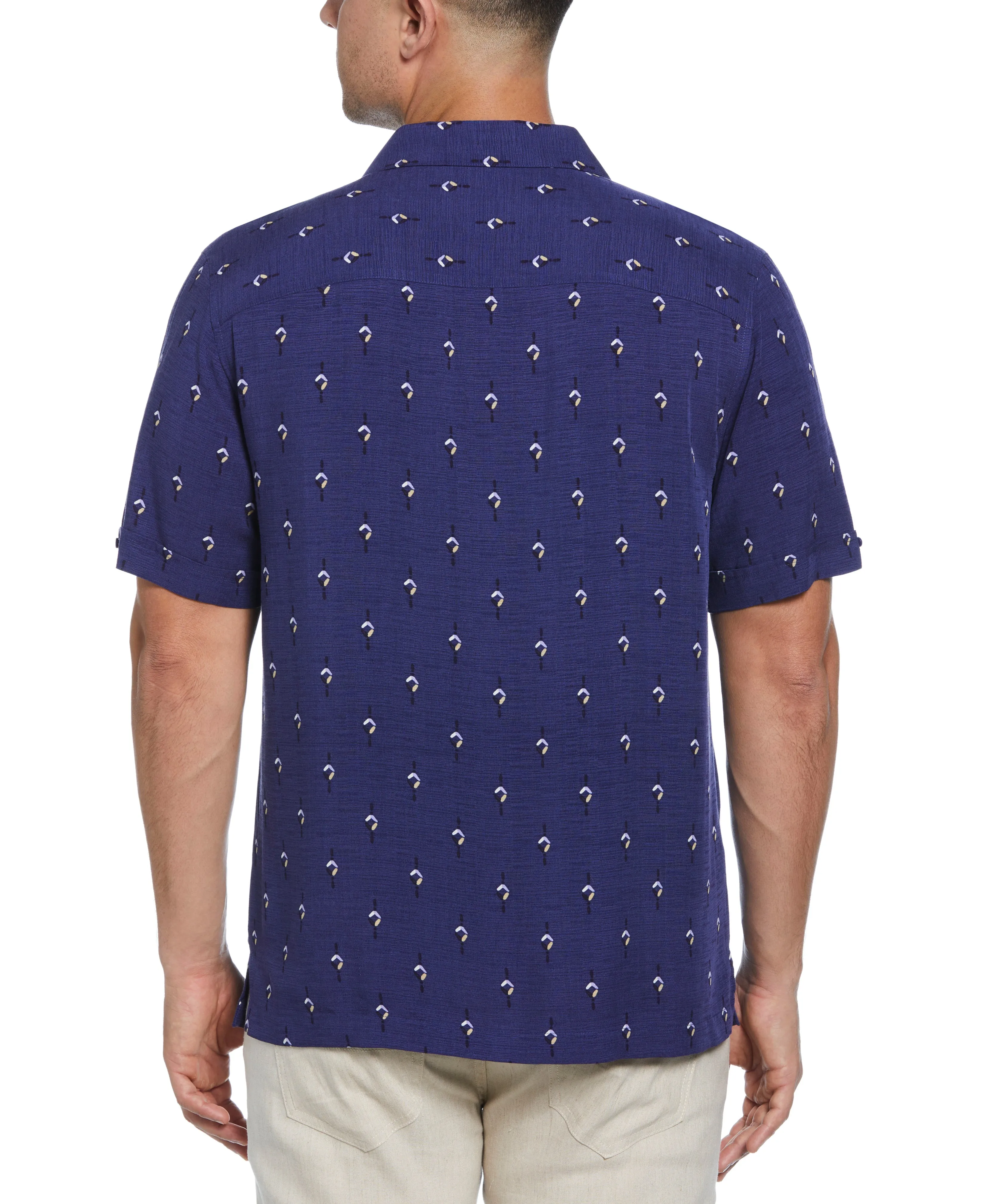 Retro Geometric Print Shirt sold by Cubavera product image thumbnail 2