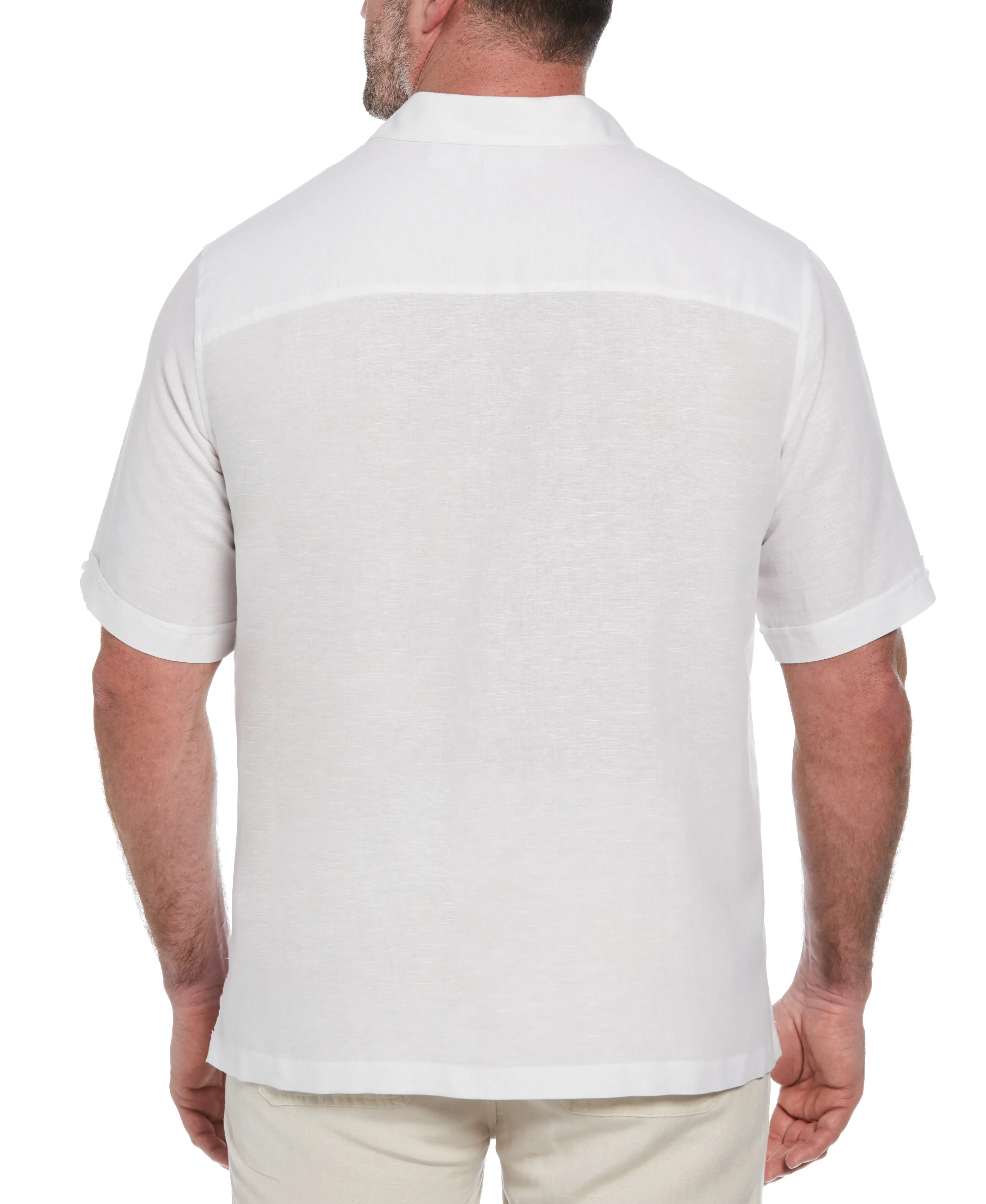 Big & Tall Linen Blend Gradient Stripe Panel Shirt sold by Cubavera product image thumbnail 2