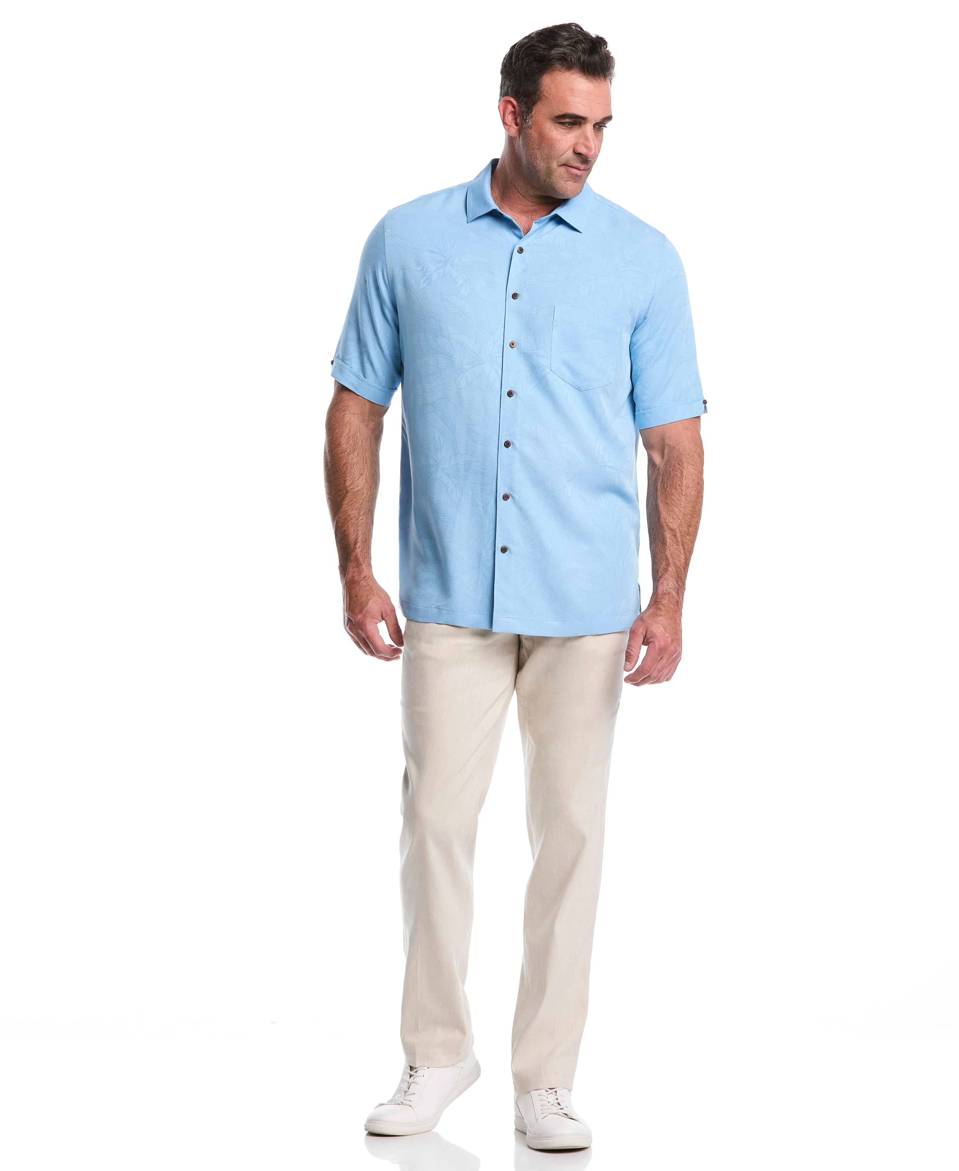 Big & Tall Palm Print Shirt sold by Cubavera product image thumbnail 4