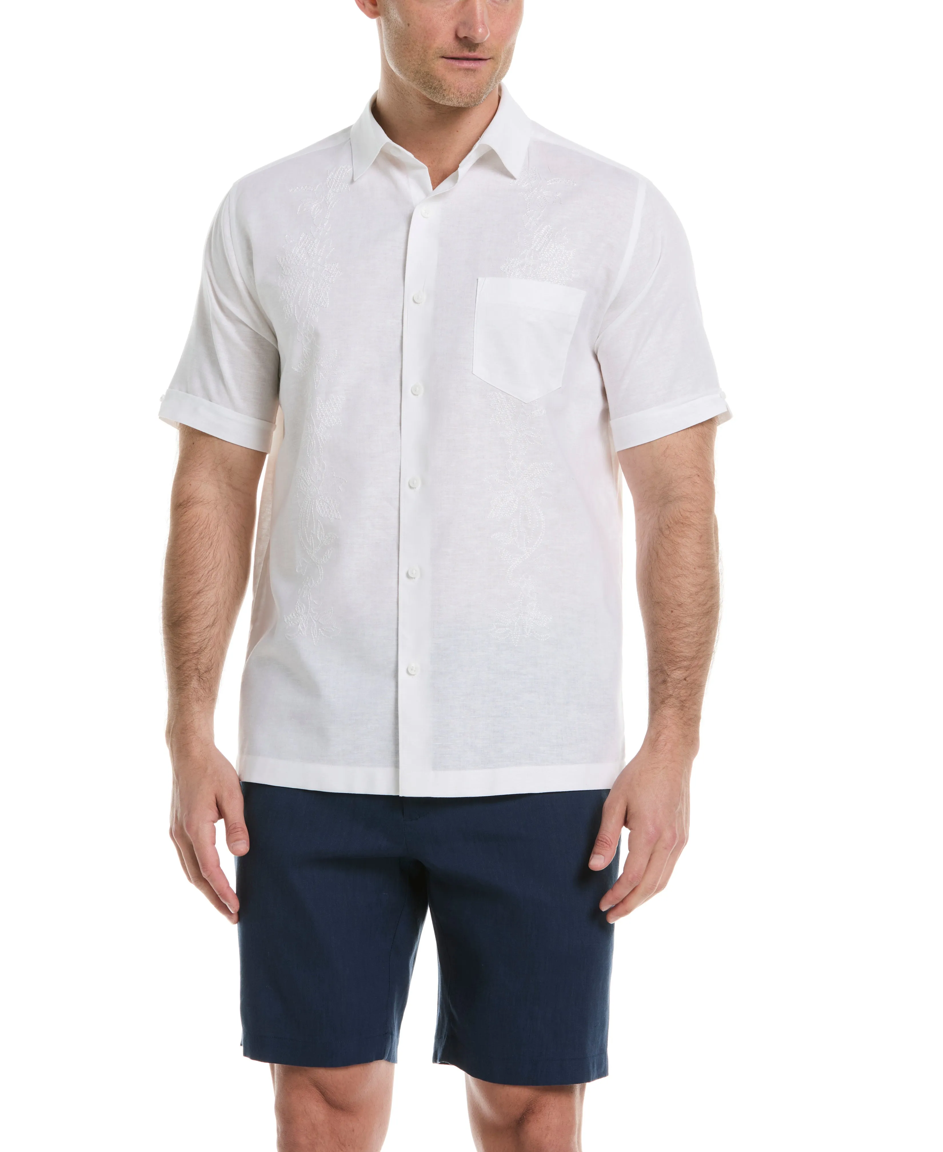 Tonal Embroidery Shirt sold by Cubavera