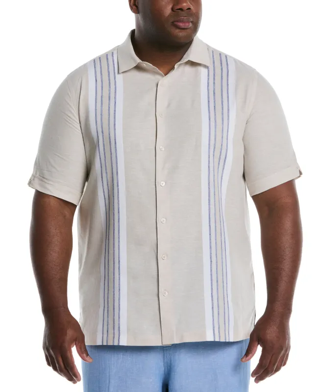 Big & Tall Linen Blend Panel Shirt sold by Cubavera