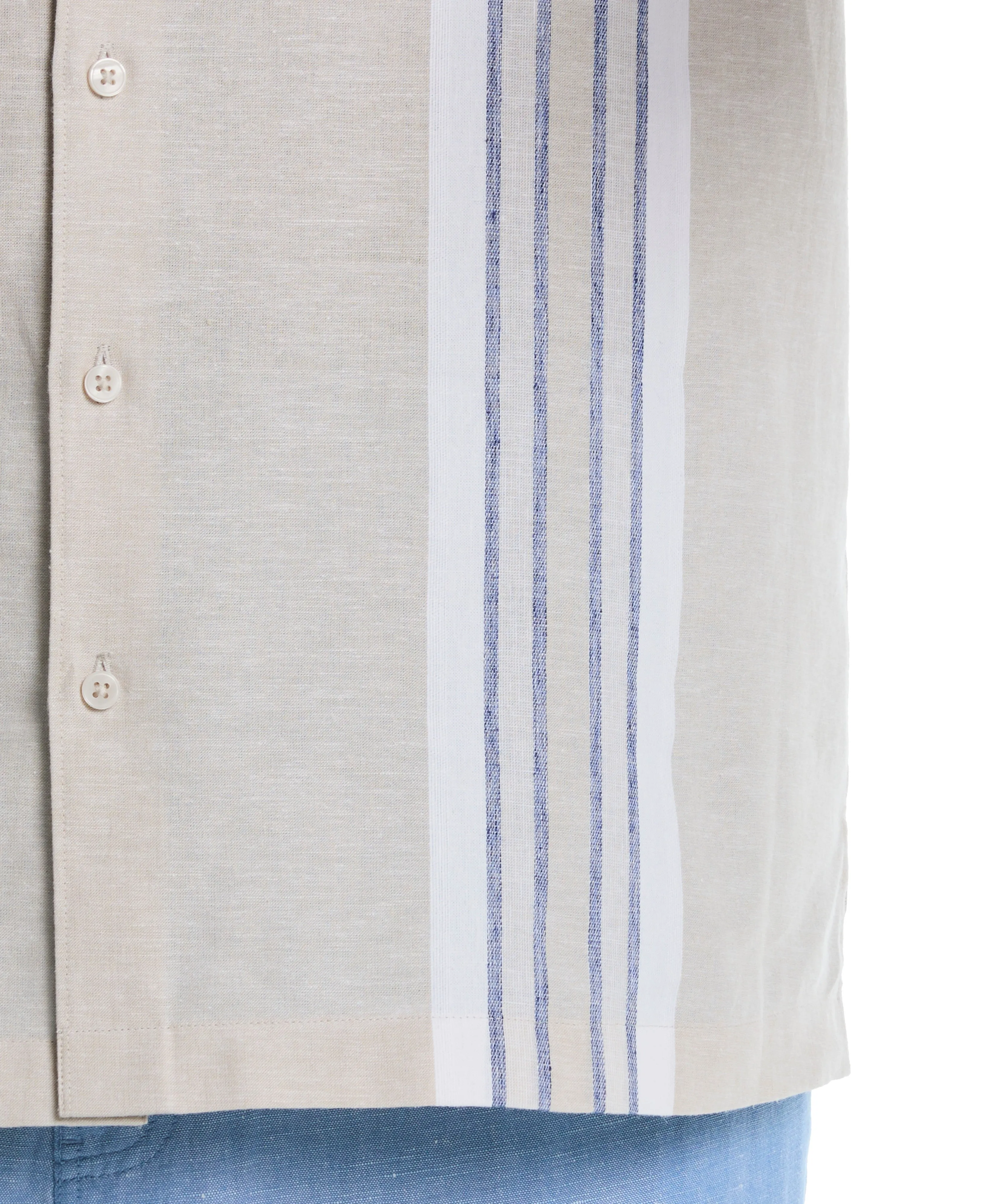 Big & Tall Linen Blend Panel Shirt sold by Cubavera product image thumbnail 3