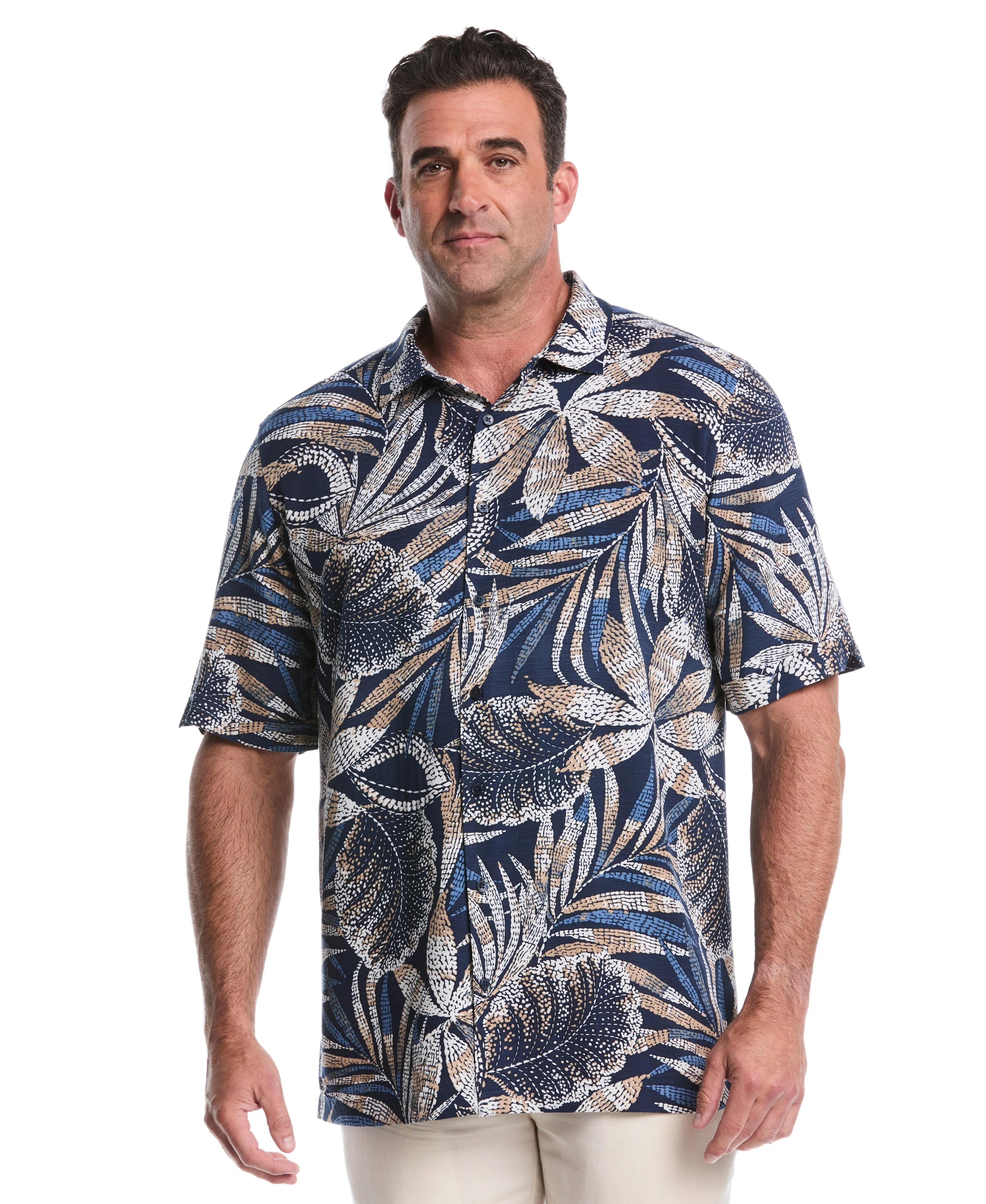Big & Tall Tropical Print Shirt sold by Cubavera