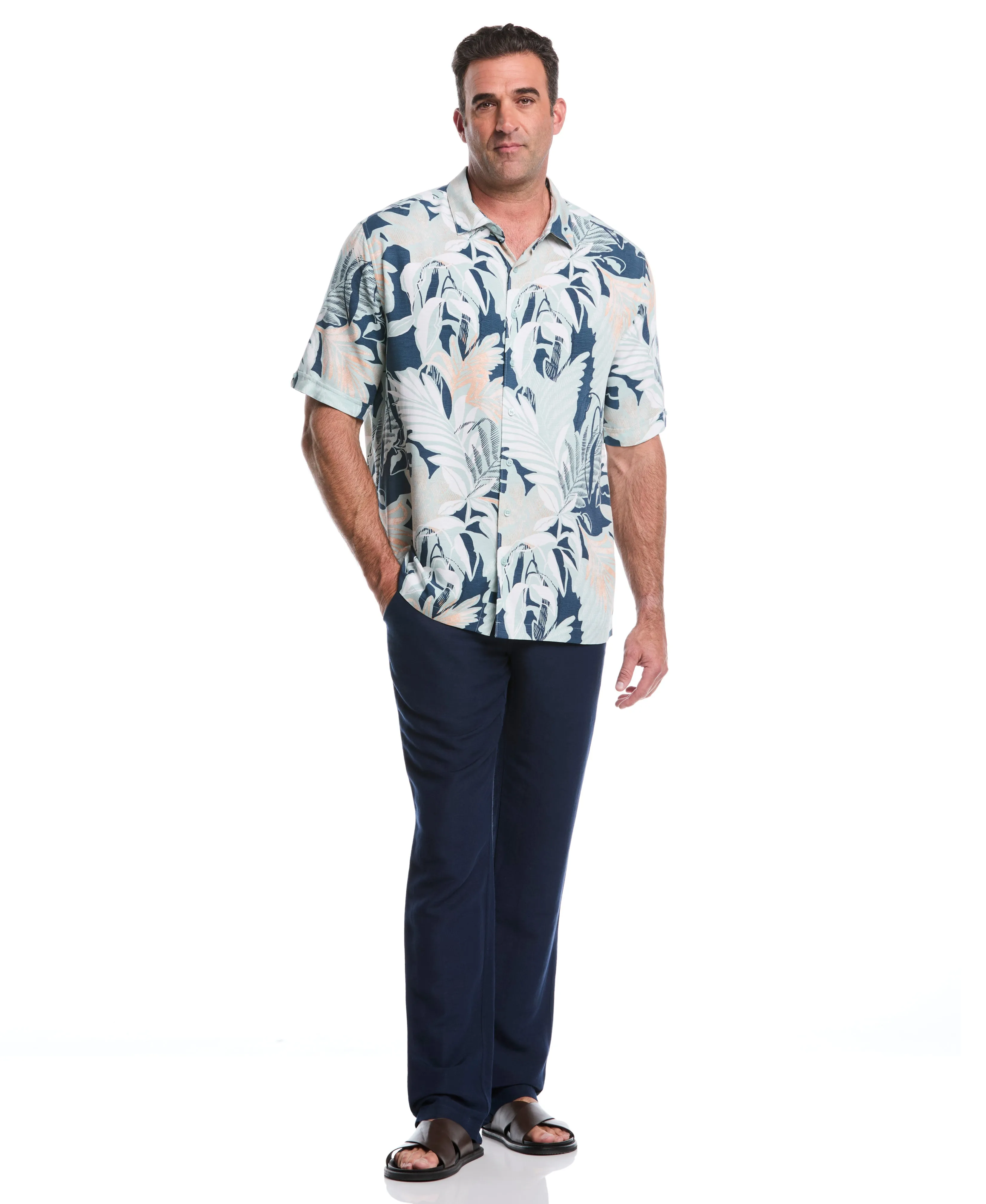 Big & Tall Tropical Print Shirt sold by Cubavera product image thumbnail 4