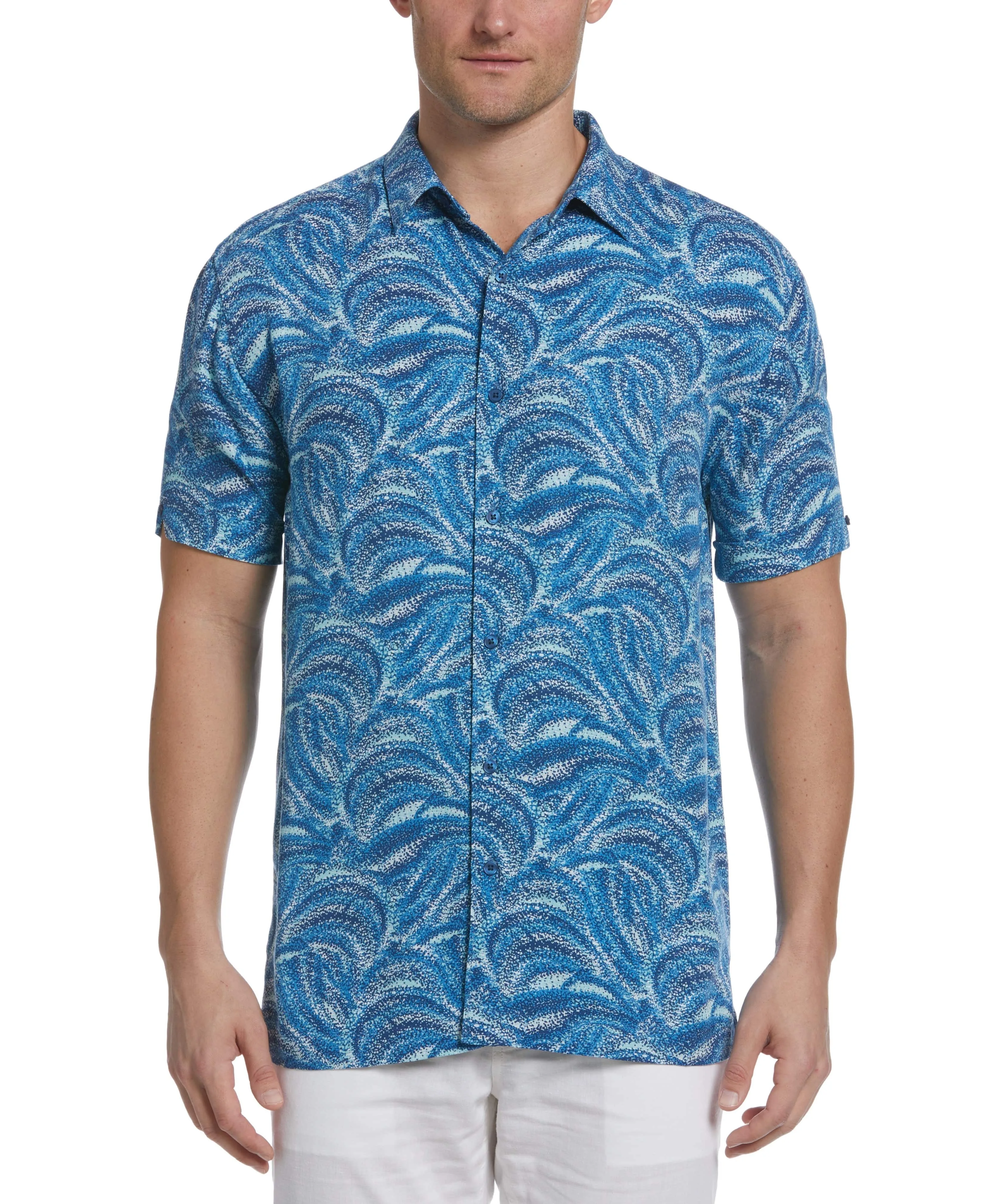 Big & Tall Textured Wave Print Shirt sold by Cubavera