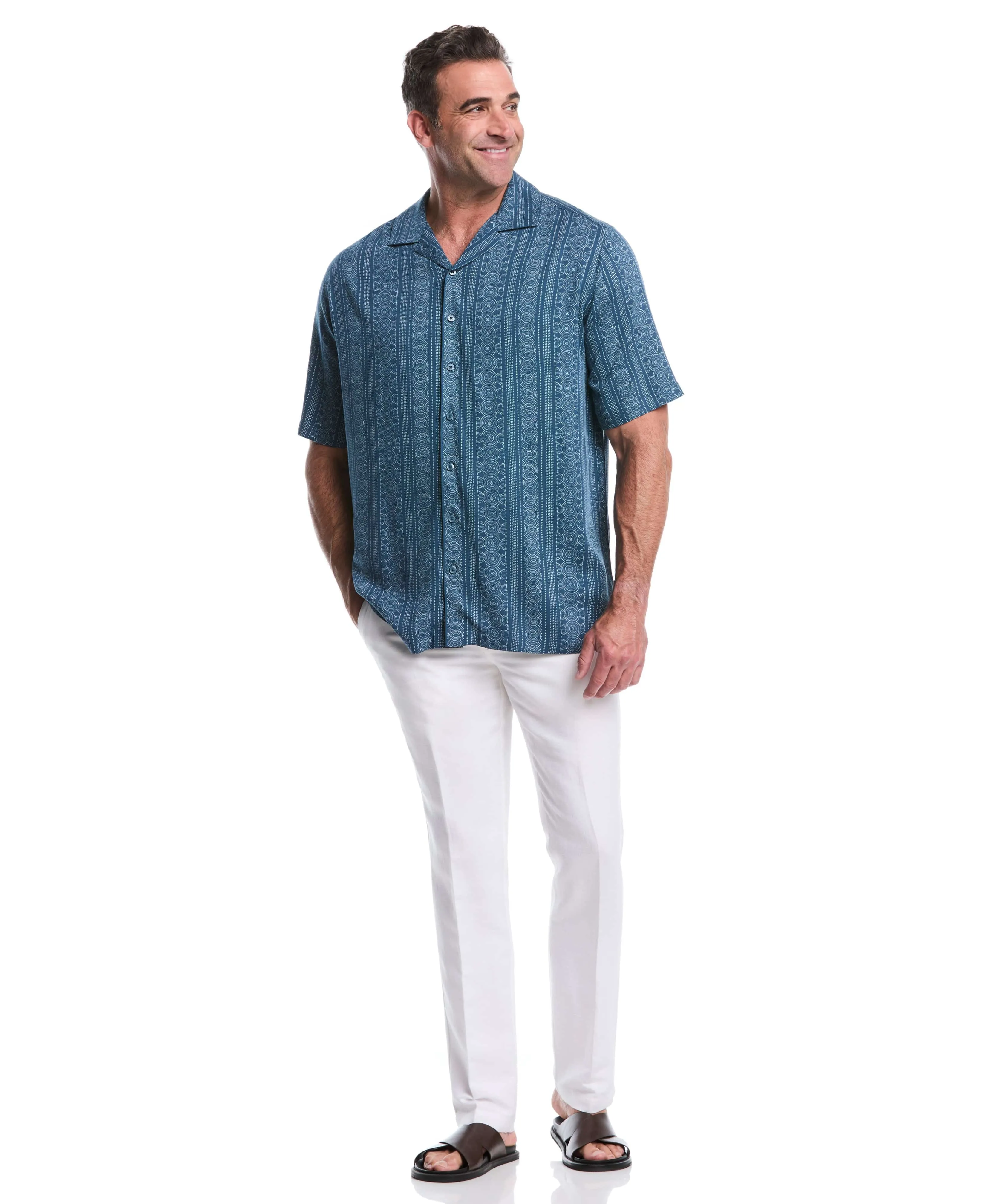 Big & Tall Viscose Twill Print Shirt sold by Cubavera product image thumbnail 4