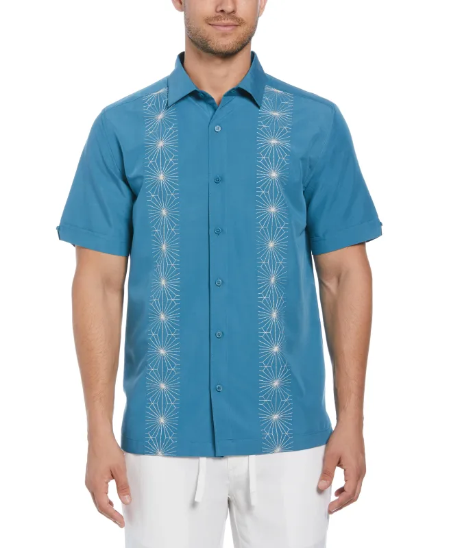 Big & Tall Geo Embroidery Panel Shirt sold by Cubavera