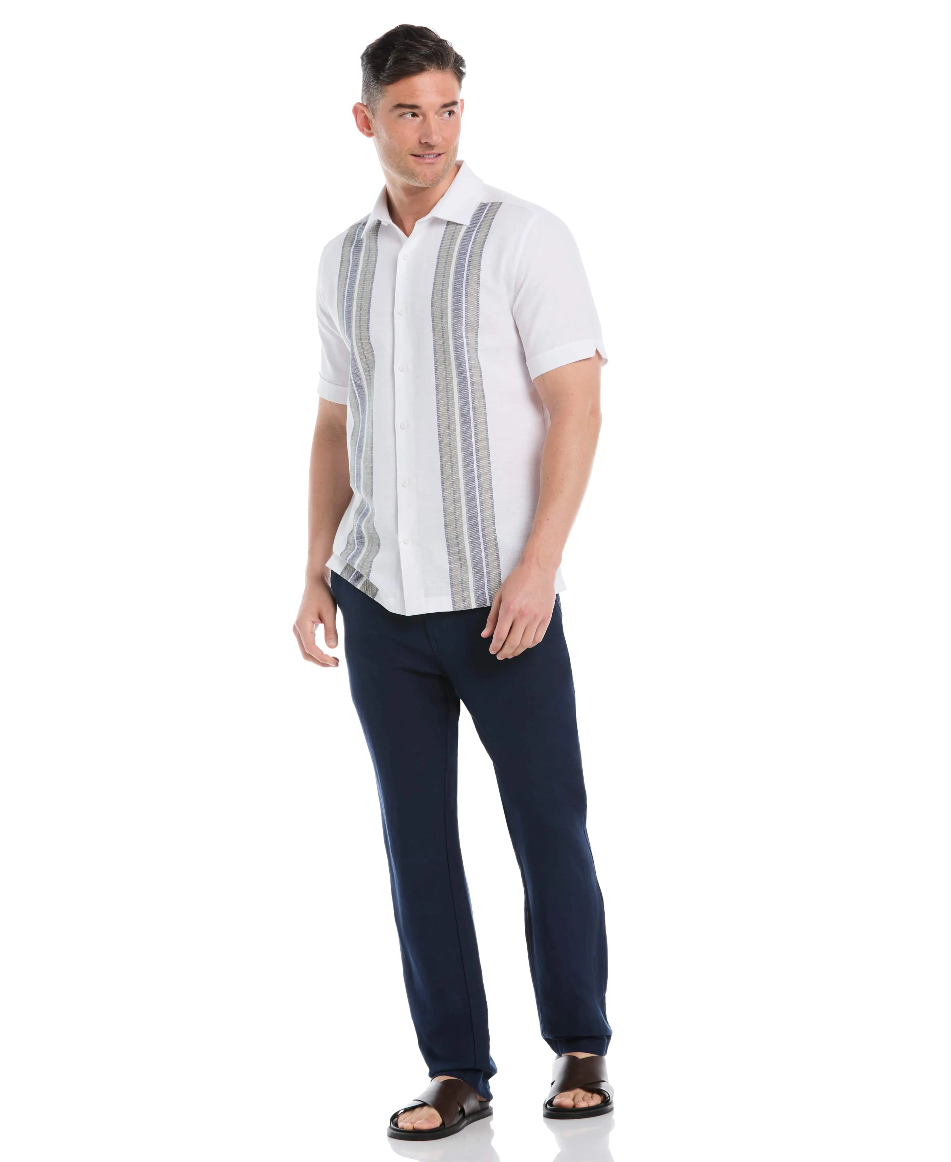 Cotton-Linen Blend Panel Shirt sold by Cubavera product image thumbnail 4