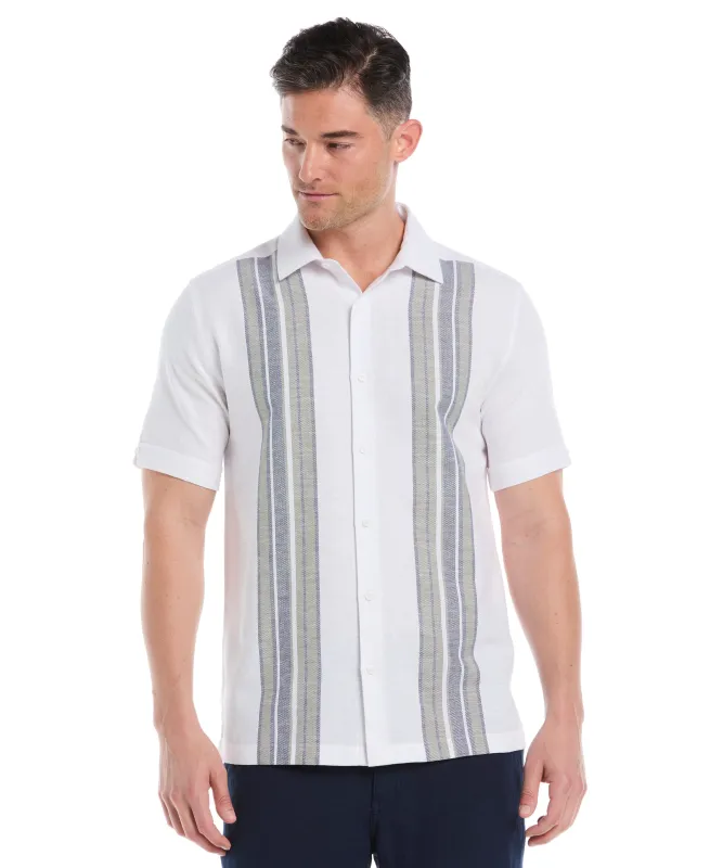 Cotton-Linen Blend Panel Shirt sold by Cubavera