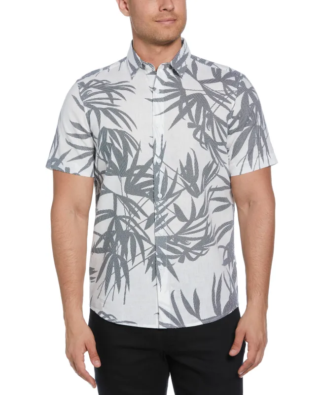 Textured Fern Print Shirt sold by Cubavera
