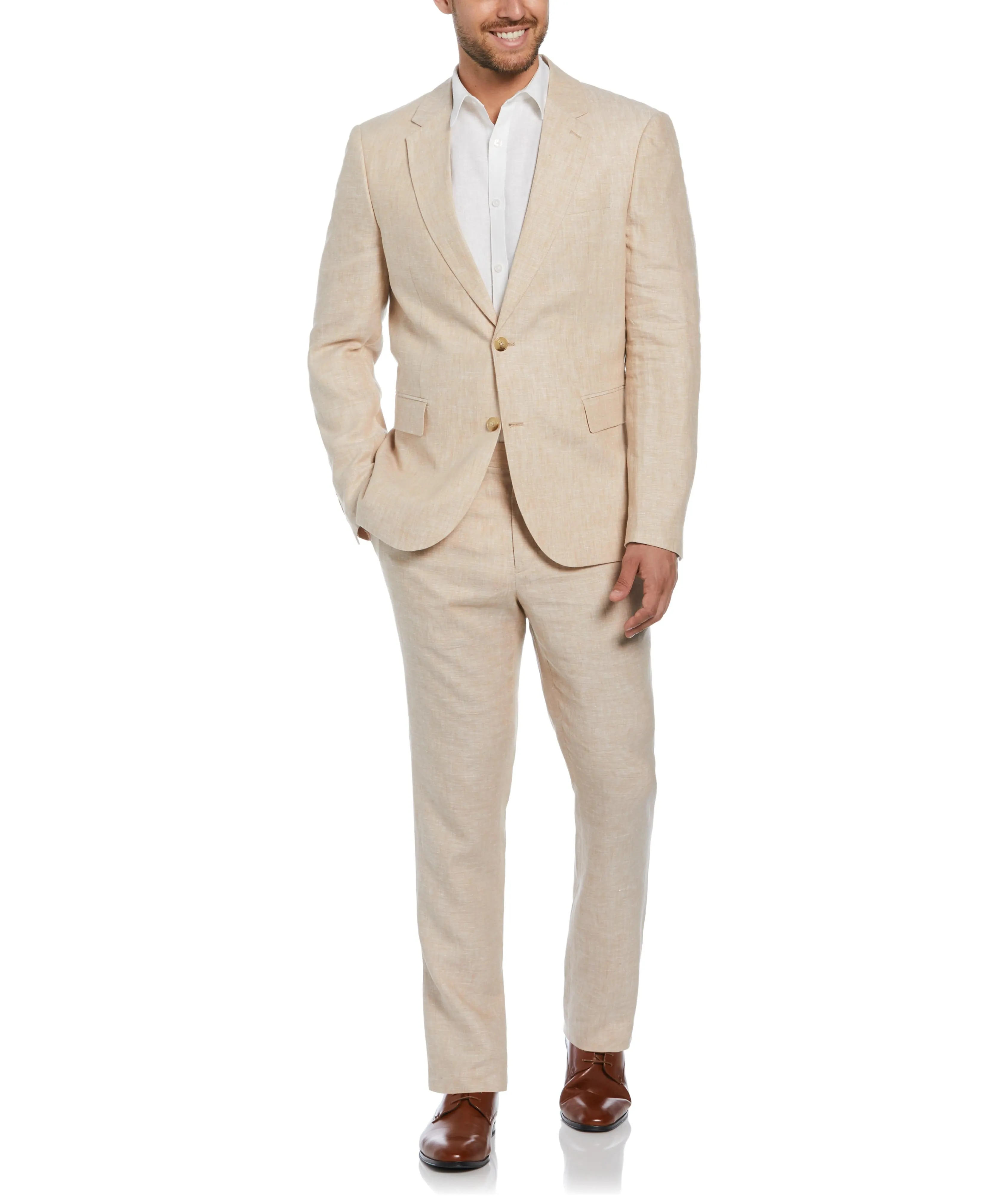 Delave Incense Linen Suit sold by Cubavera