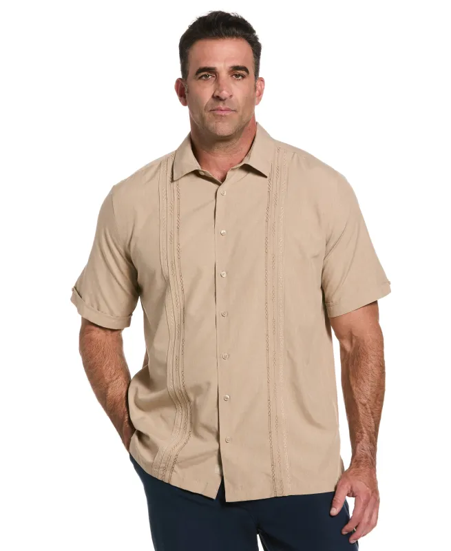 Big & Tall Geo Embroidered Panel Shirt sold by Cubavera