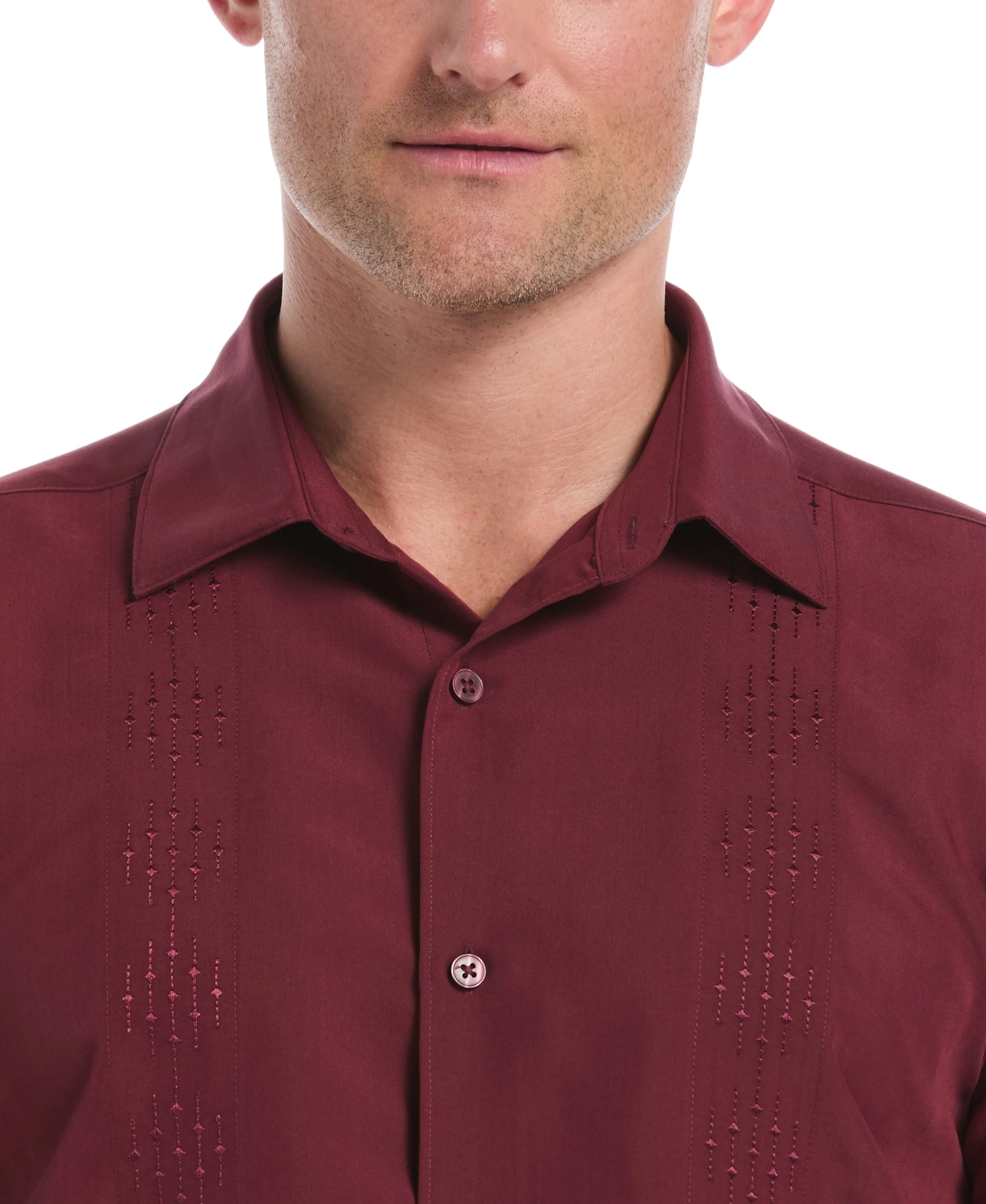 Tonal Argyle Embroidery Shirt sold by Cubavera product image thumbnail 5