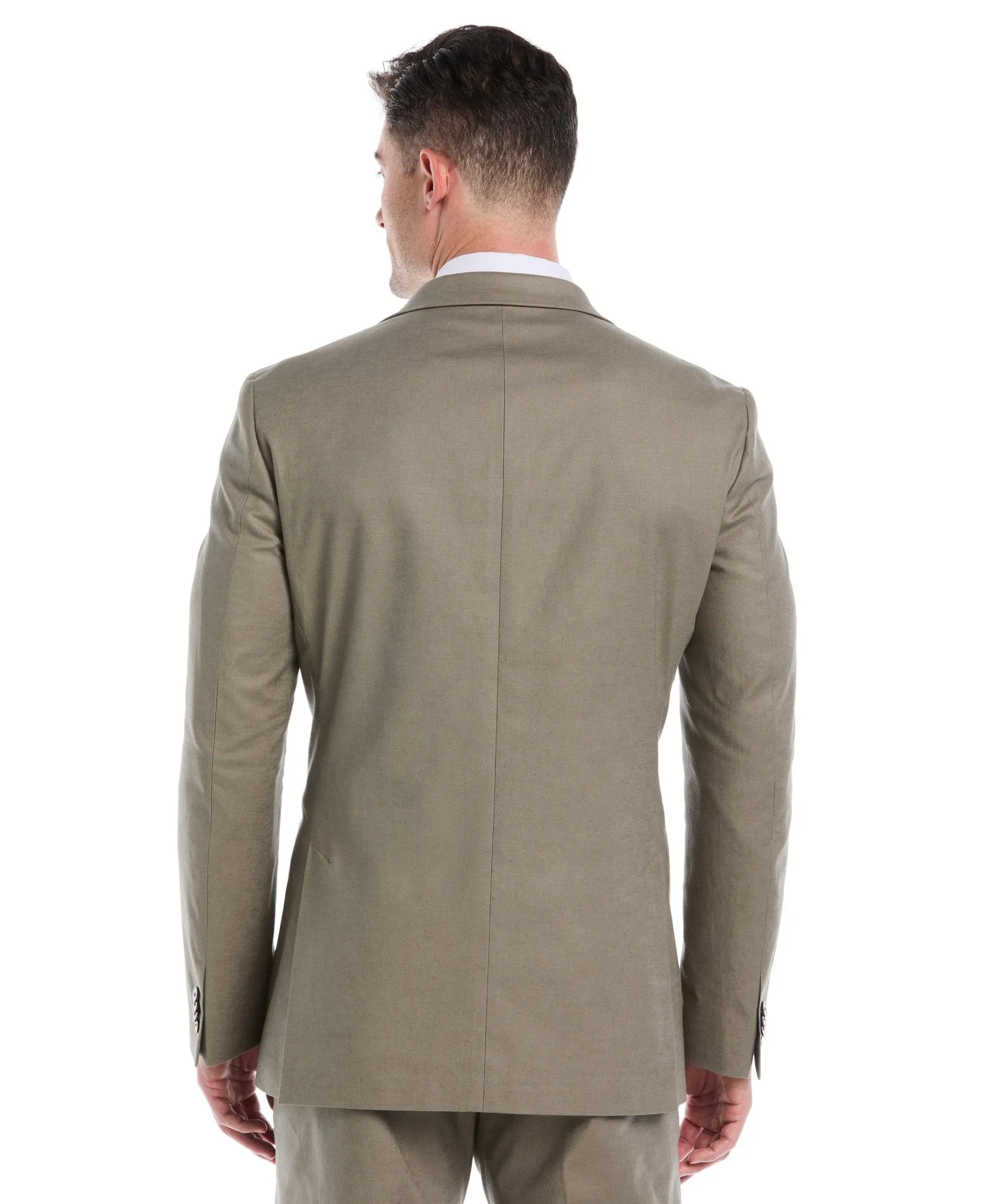 Linen Blend Burnt Olive Suit sold by Cubavera product image thumbnail 4