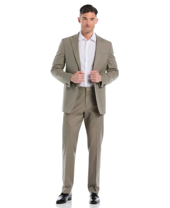 Linen Blend Burnt Olive Suit sold by Cubavera