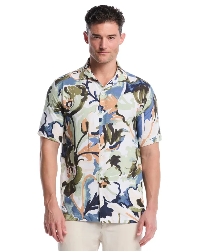 Watercolor Print Shirt sold by Cubavera