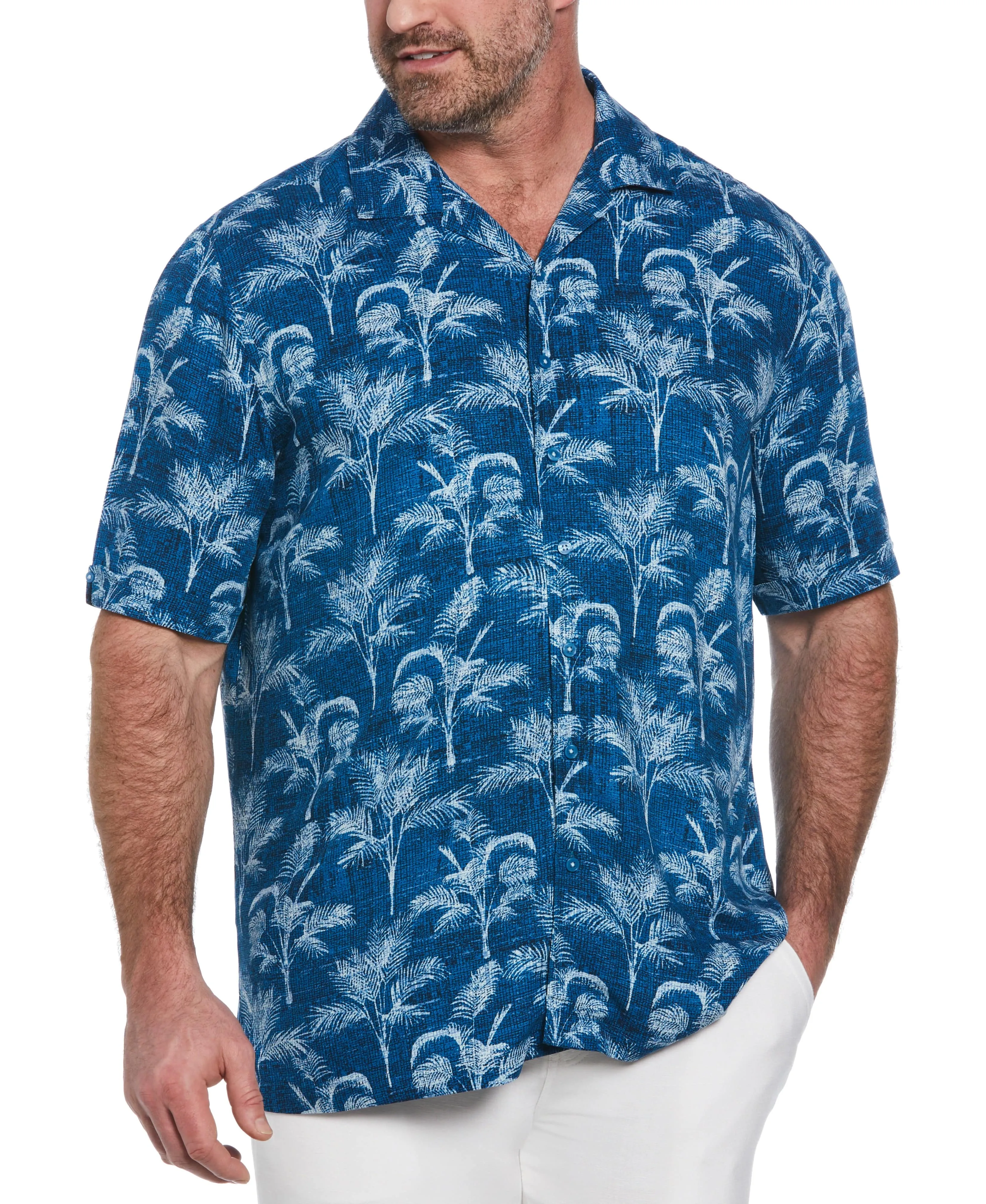 Big & Tall Palm Tree Print Shirt sold by Cubavera